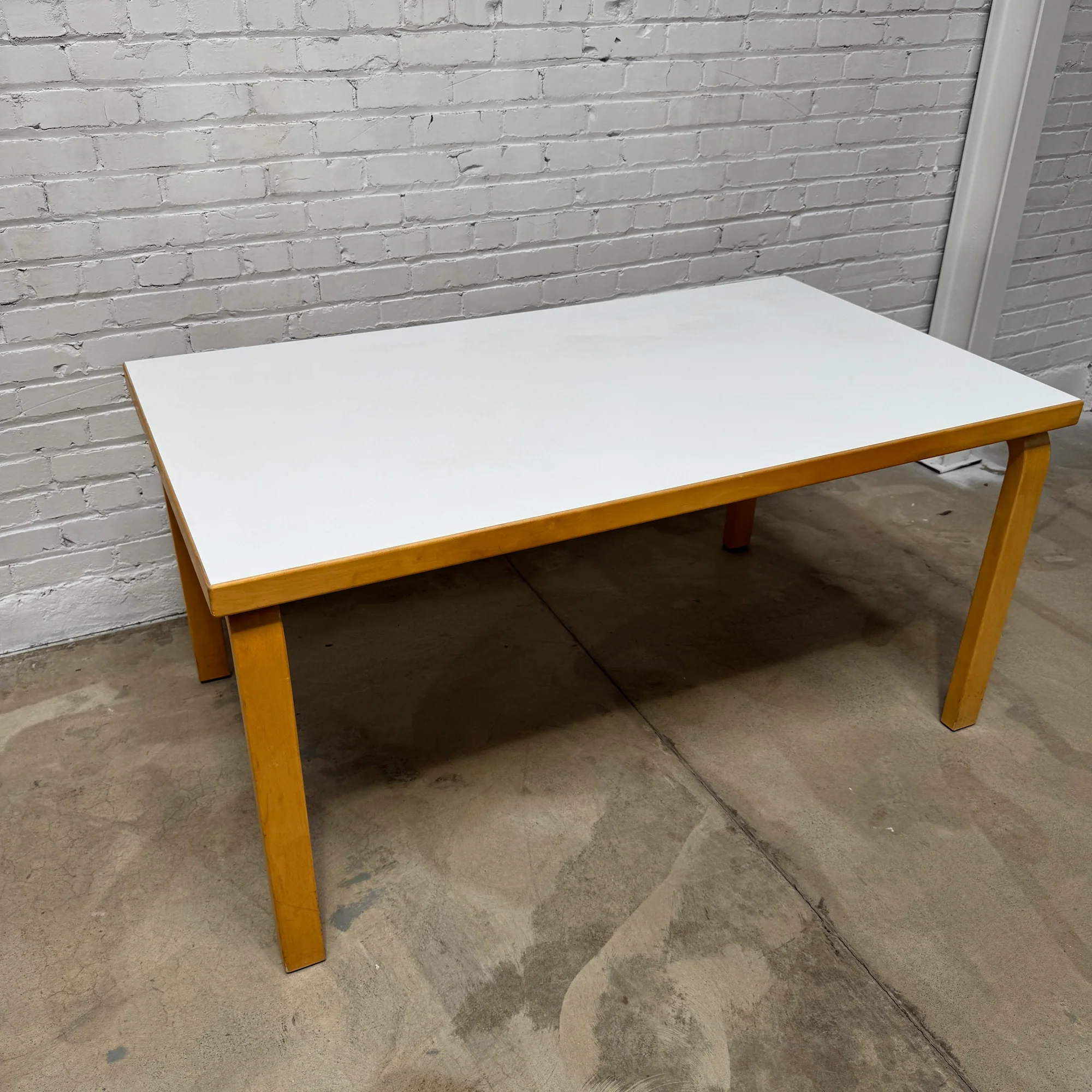 Artek Alvar Aalto 81A White Laminate 59' Dining Table - Image 4