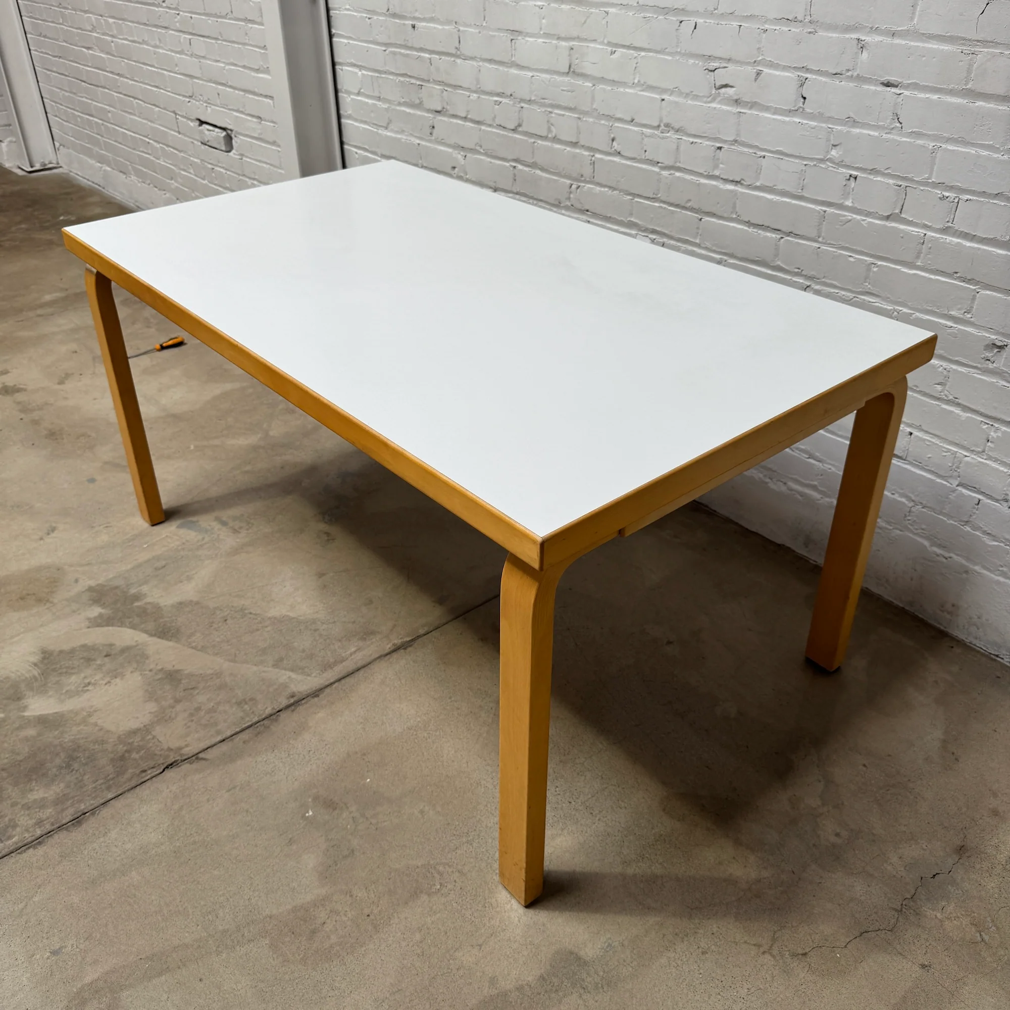 Artek Alvar Aalto 81A White Laminate 59' Dining Table - Image 6