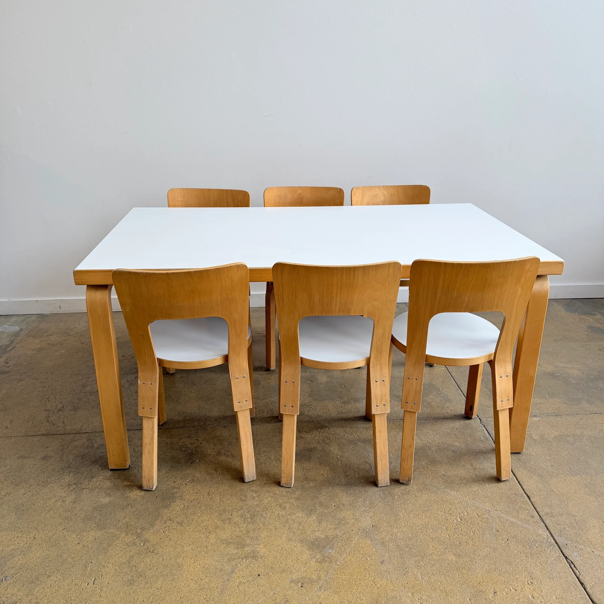 Artek Alvar Aalto 81A White Laminate 59' Table - Image 3