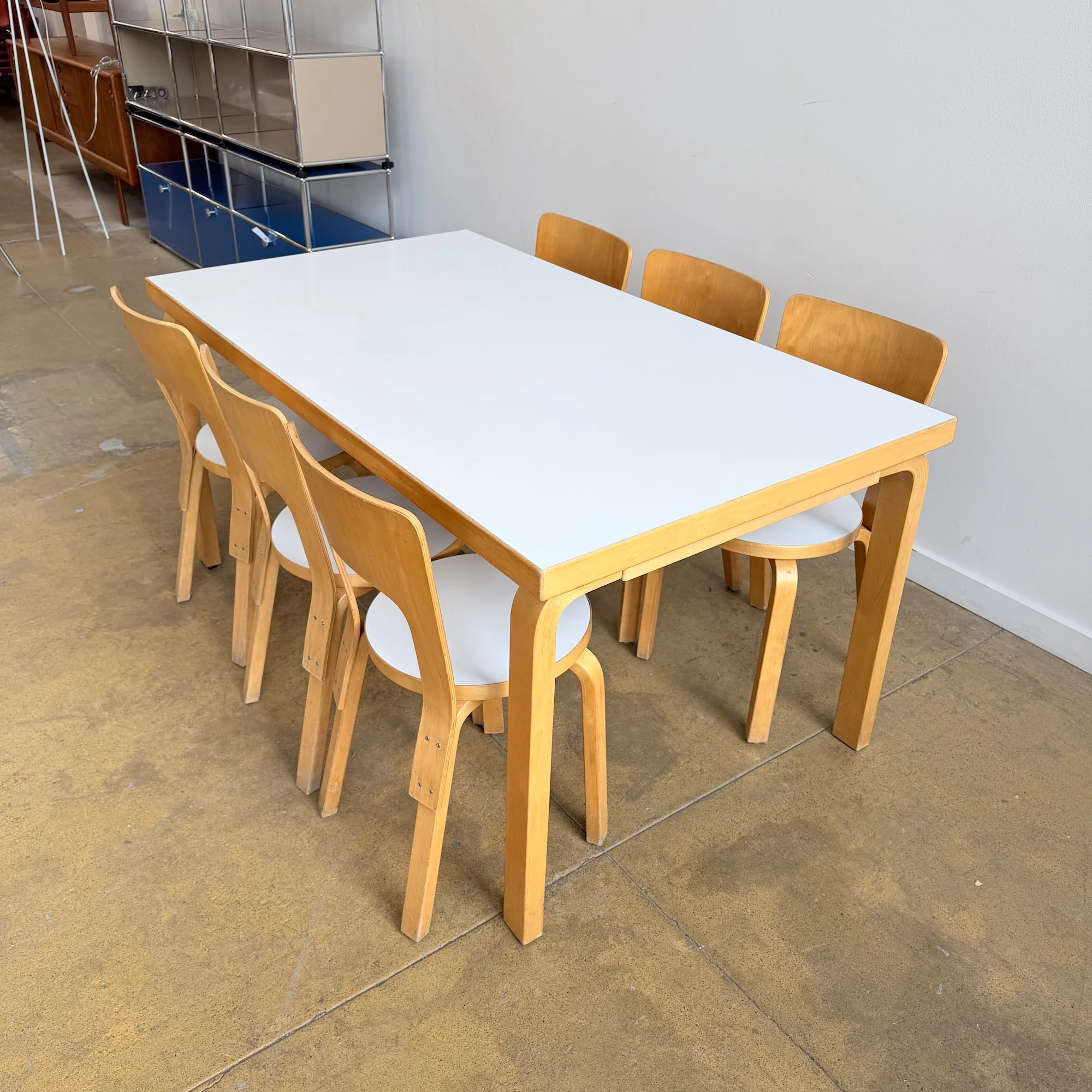 Artek Alvar Aalto 81A White Laminate 59' Table - Image 6
