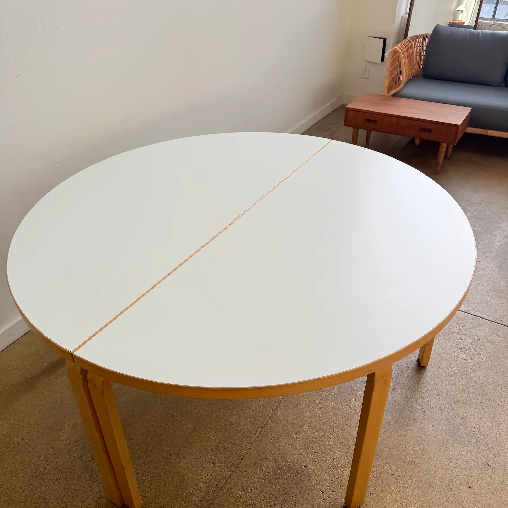 Artek Alvar Aalto "Two-Half" 59' Round Table - Image 4