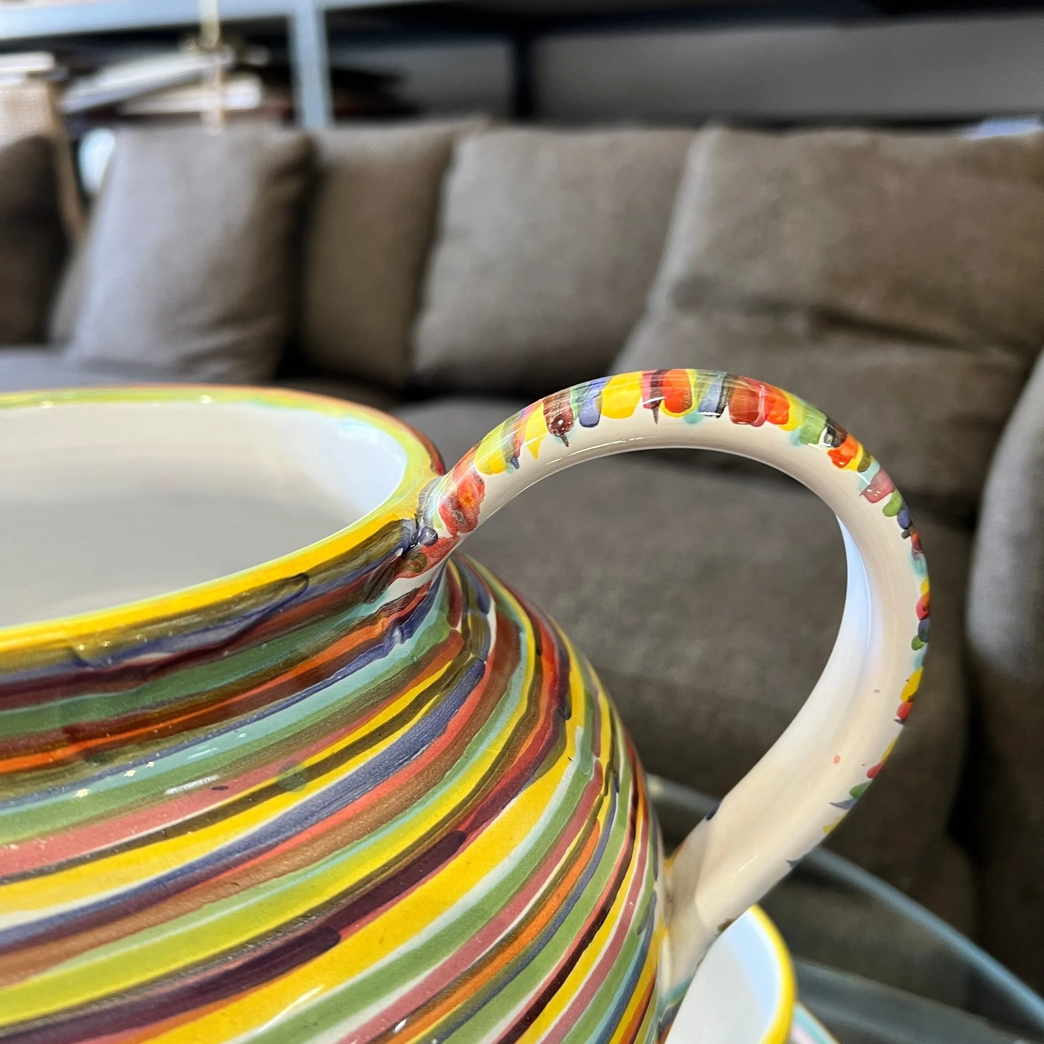 Artisanal Italian handmade Pitcher with 5 unique mugs by Pippo Cetona Toscana - Image 5