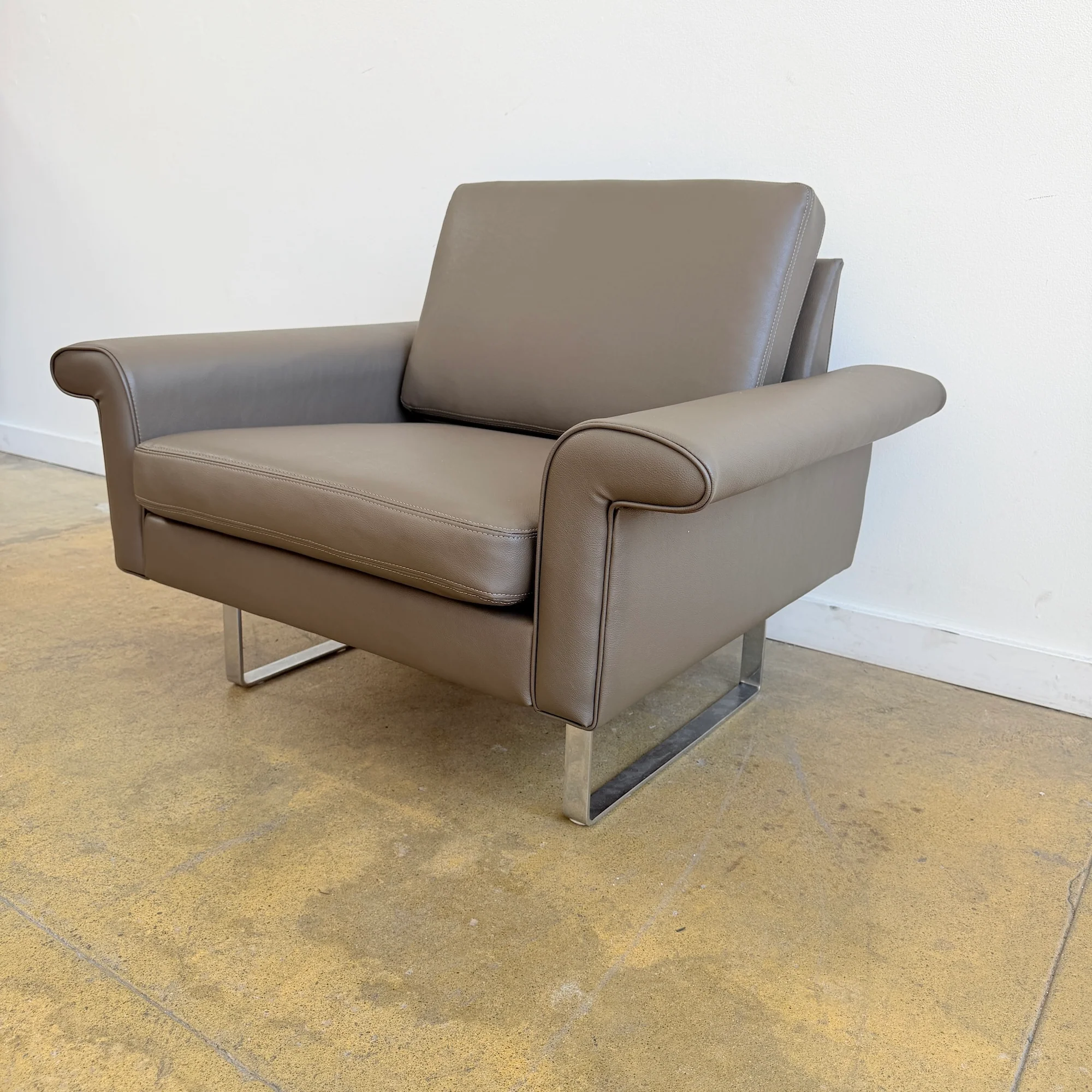 Asko Finland Leather lounge chair - Image 3