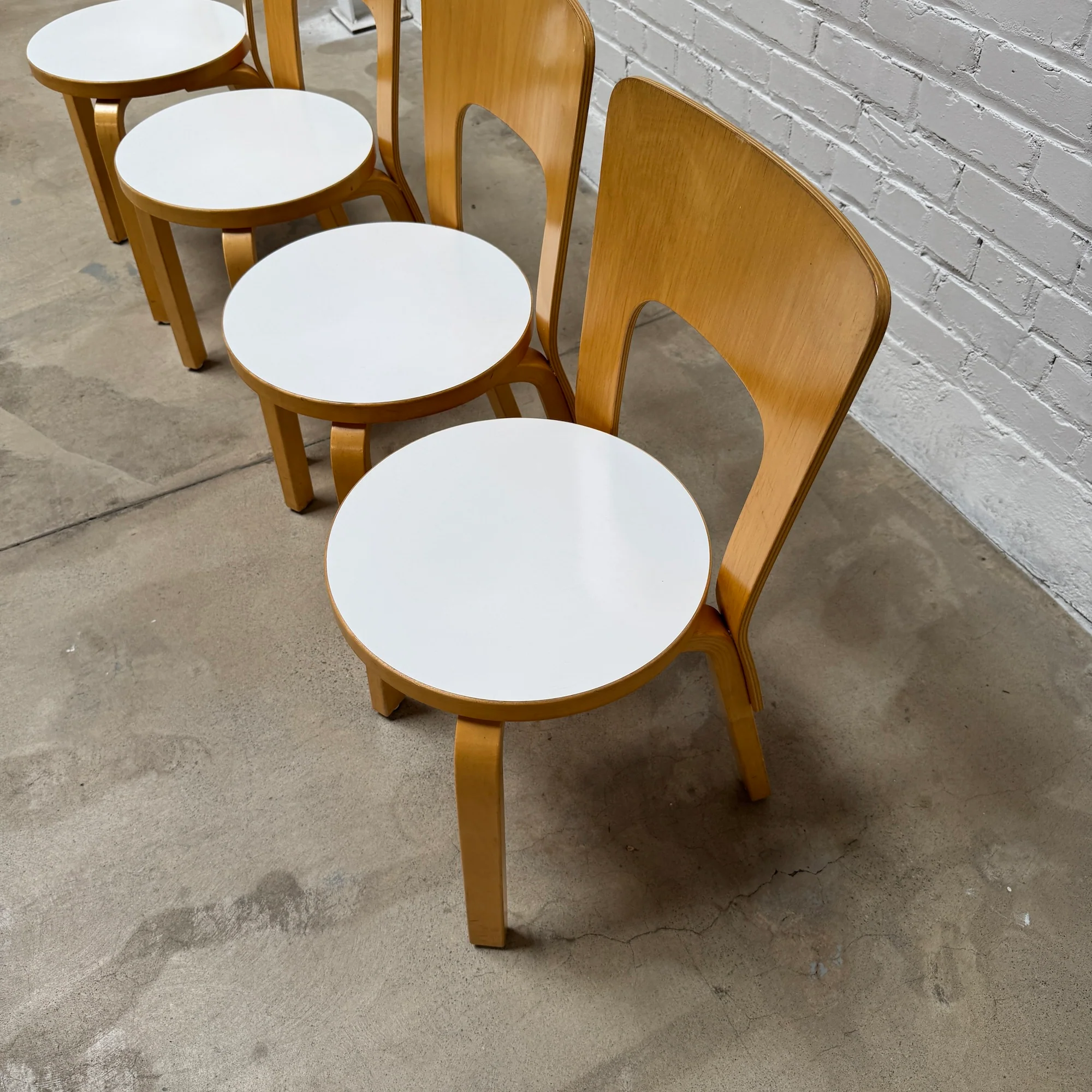 Authentic! Artek Alvar Aalto model 66 Dining Chairs - Image 6