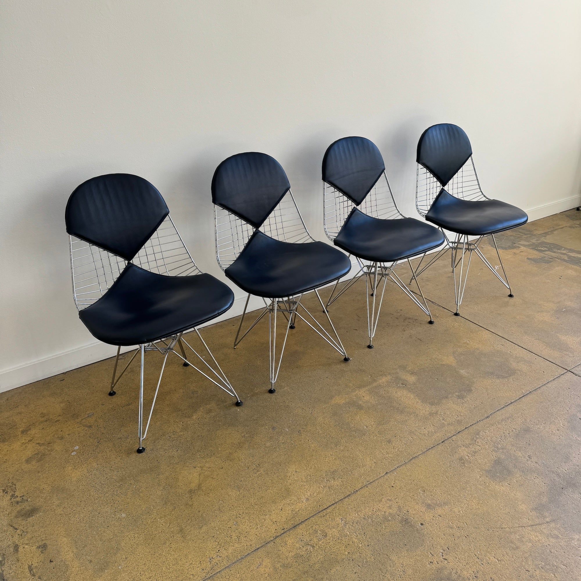 Authentic! Herman Miller Eames Bikini set of 4 wire dining chairs - Image 2