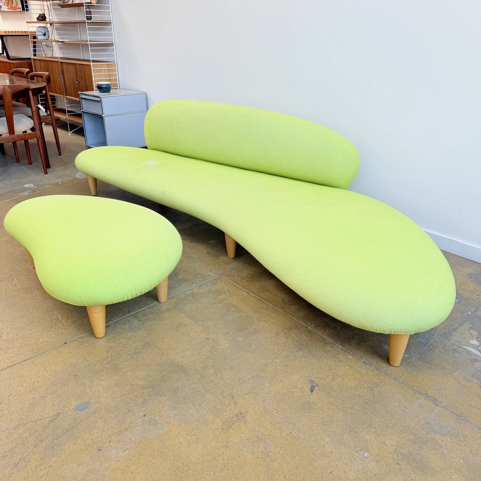 Authentic Isamu Noguchi Free Form Sofa + Ottoman by Vitra (Free Upholstery) - Image 4