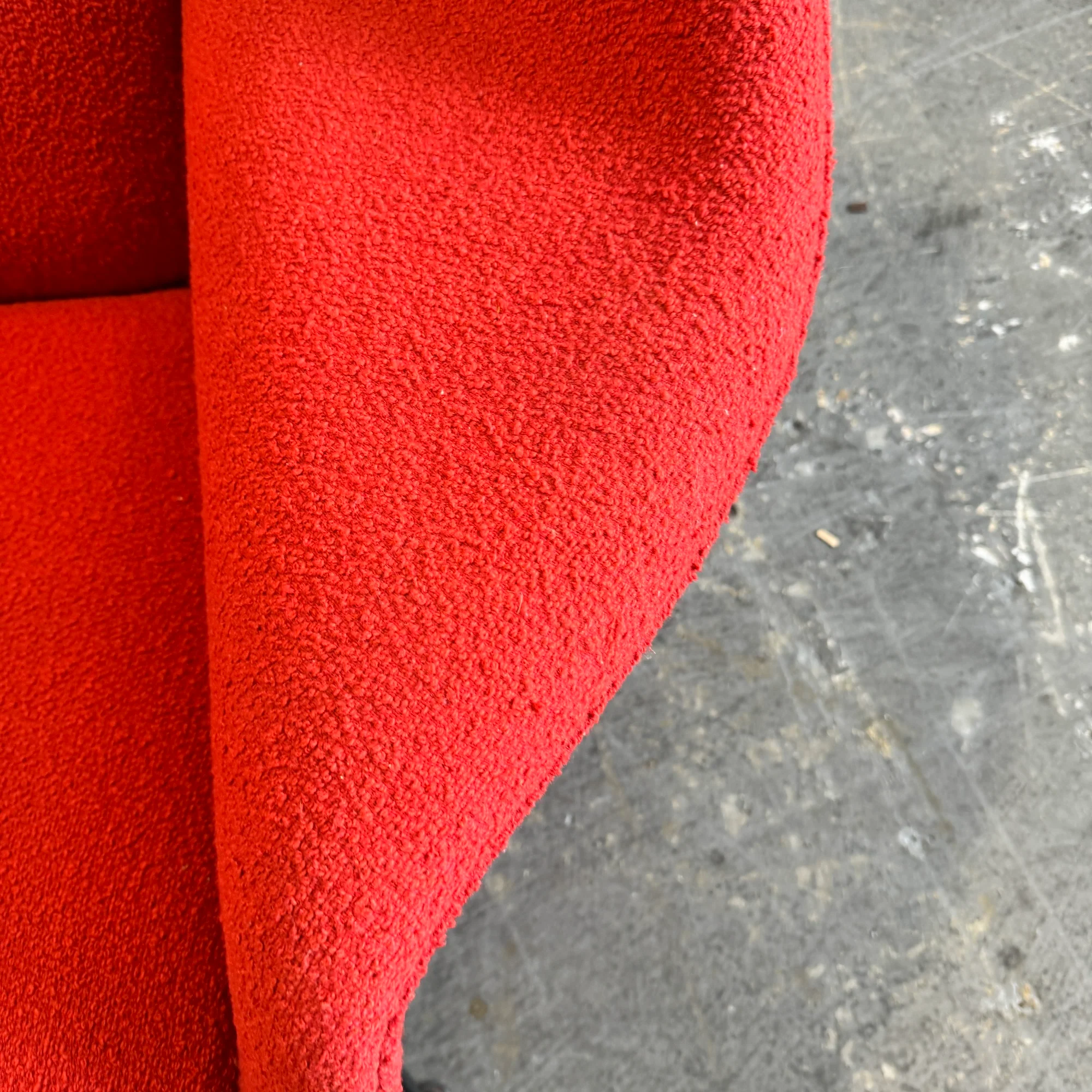 Authentic! Knoll Eero Saarinen Womb chair in Crimson Boucle upholstery - Image 3