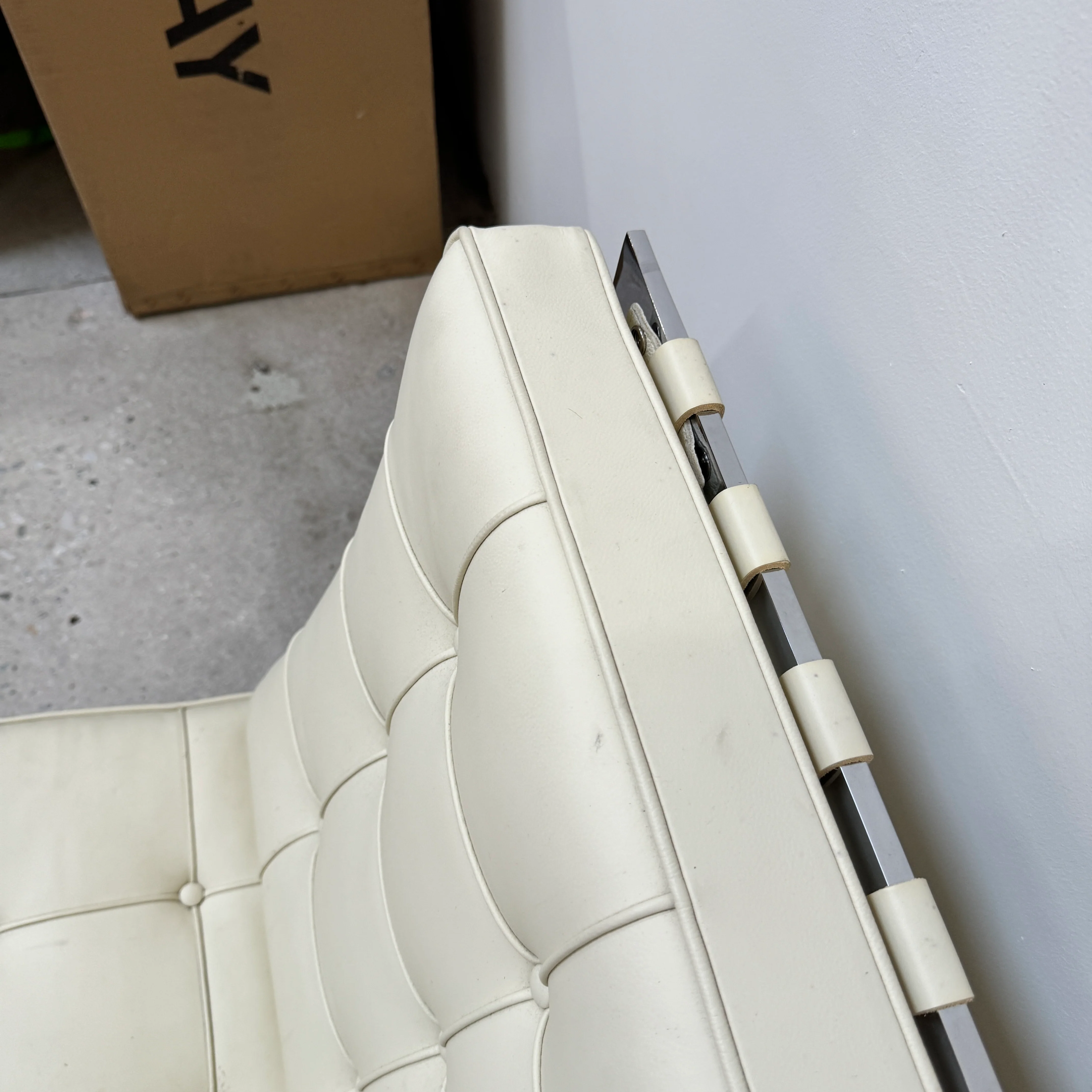 Authentic! Knoll Mies Van Der Rohe iconic Barcelona chair and Ottoman - Image 4