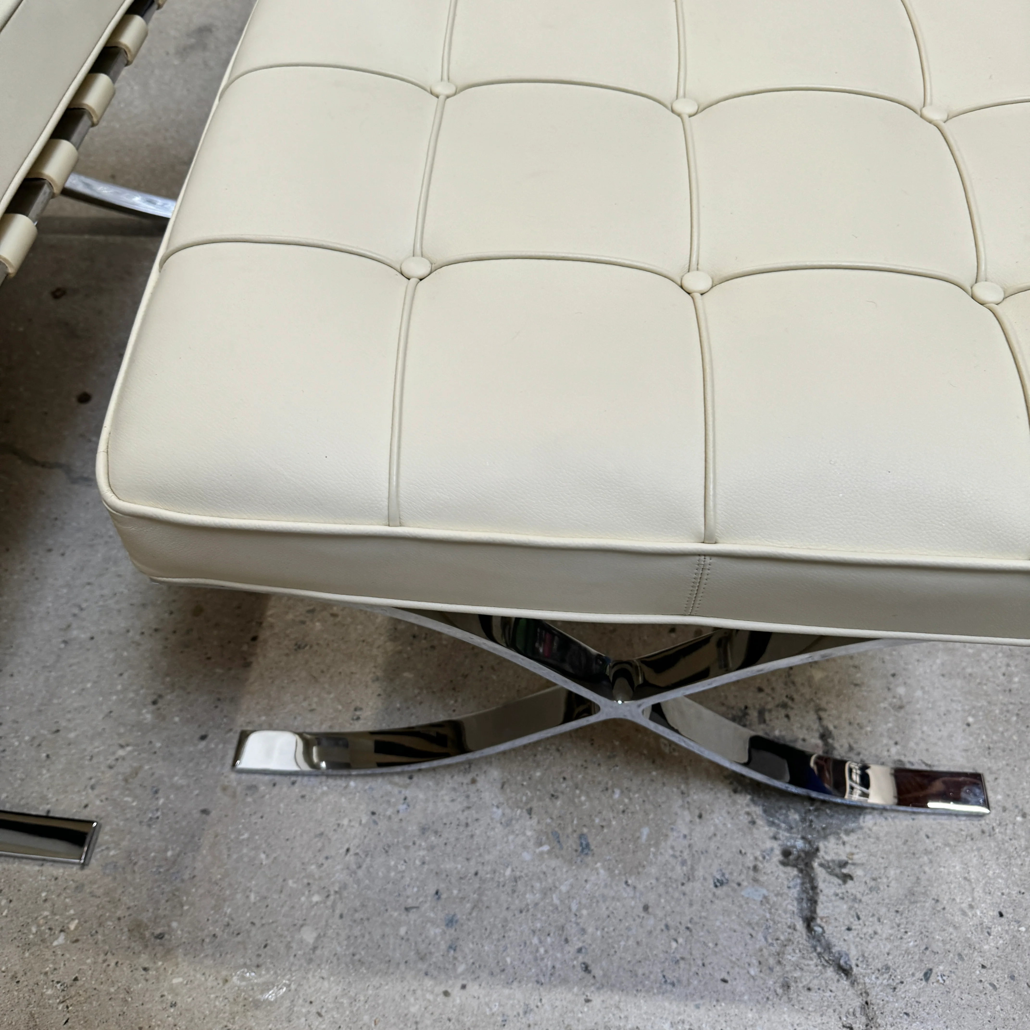 Authentic! Knoll Mies Van Der Rohe iconic Barcelona chair and Ottoman - Image 9