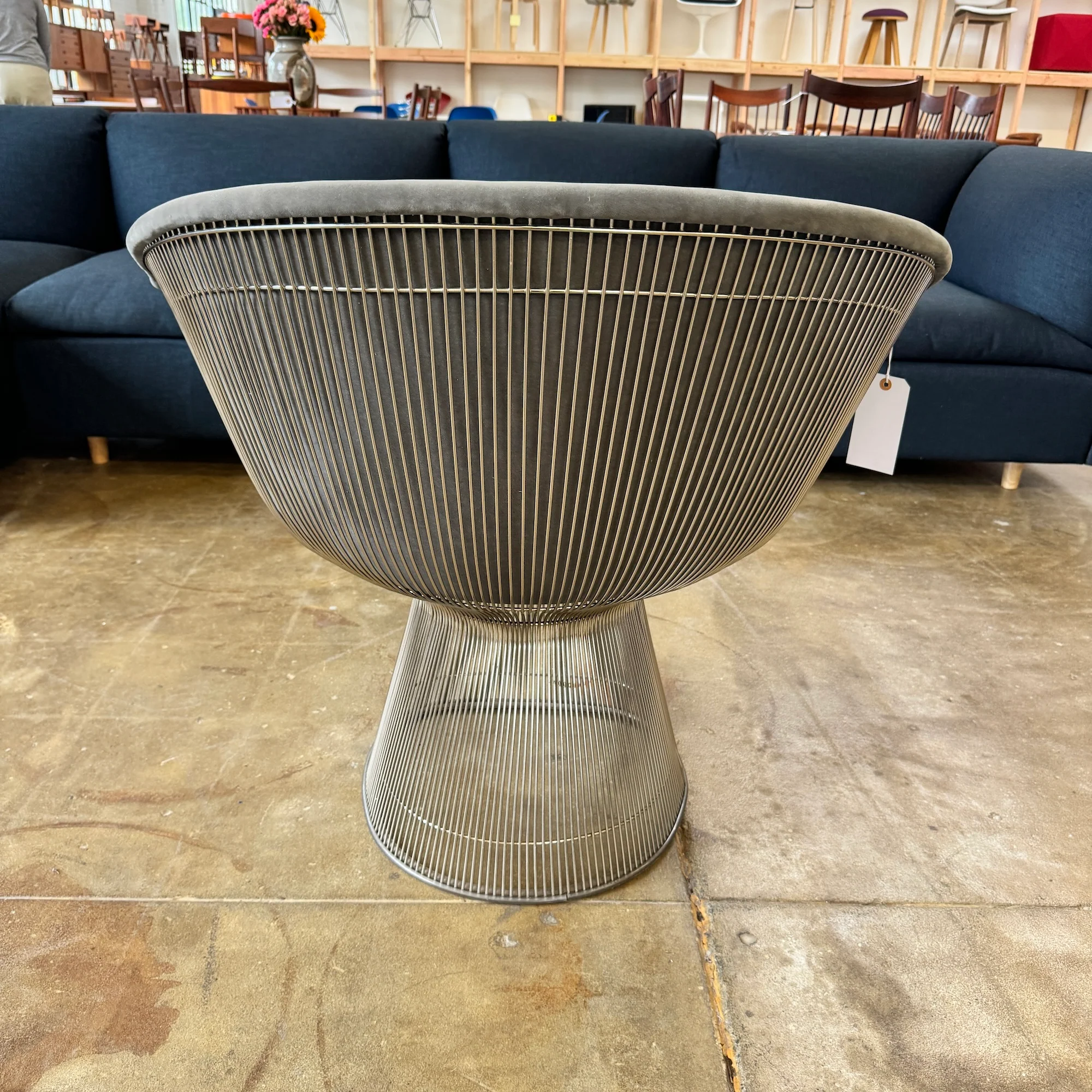Authentic! Knoll Warren Platner Premium Velvelt Lounge Chair (New Upholstery) - Image 3