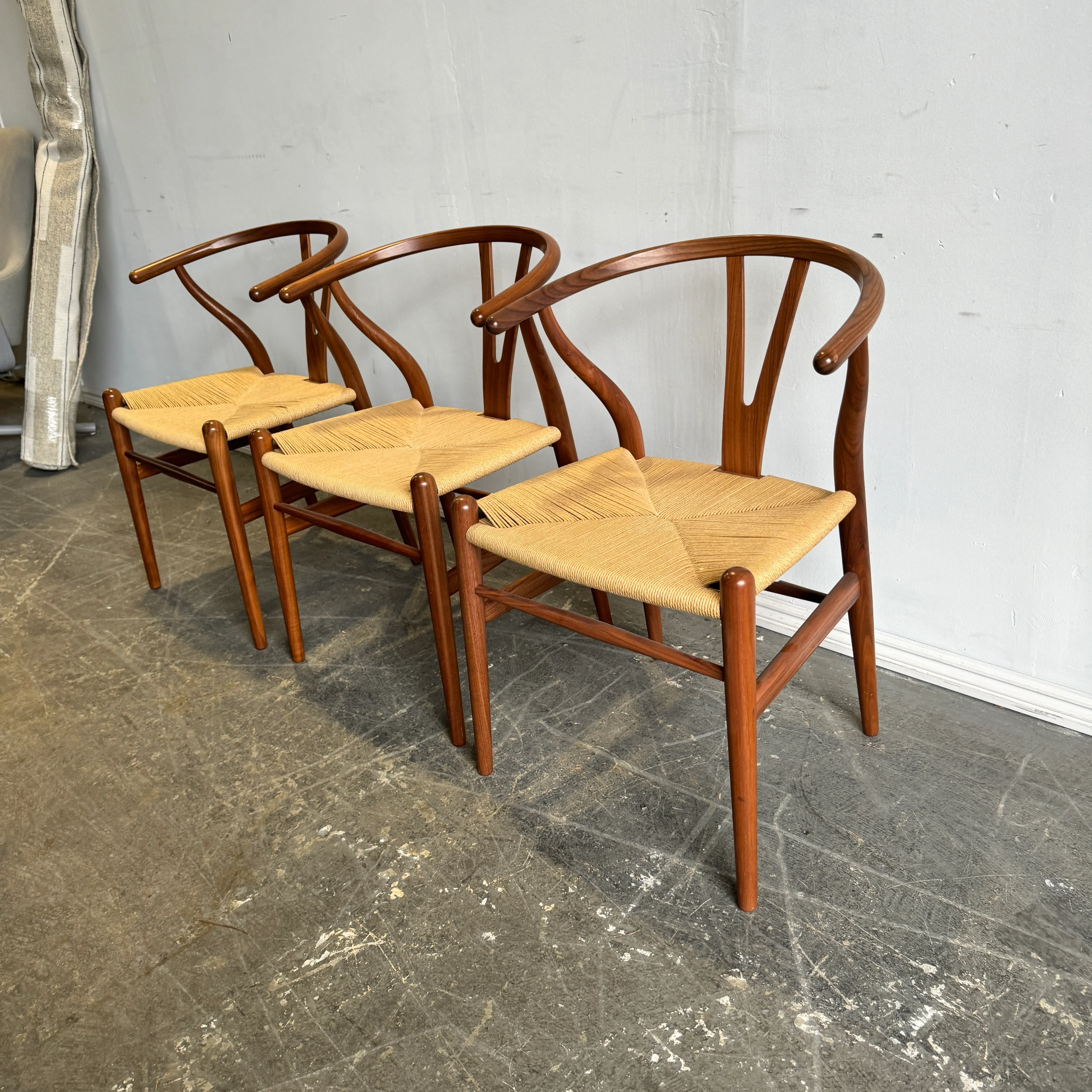 Authentic! Set of 3 Hans Wegner Wishbone chair for Carl Hansen & Son - Image 2