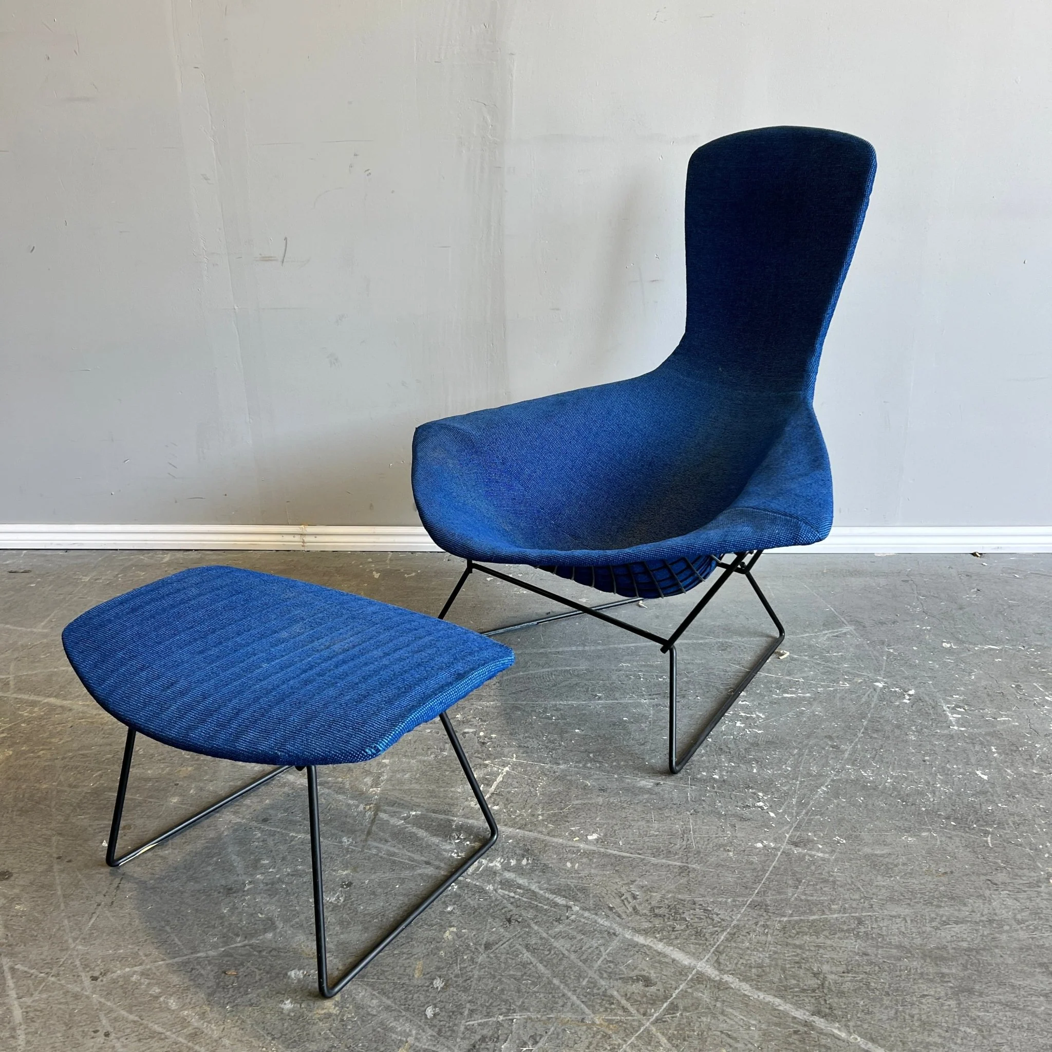 Authentic Vintage Beroia bird chair with ottoman by Knoll 1960's - Image 2