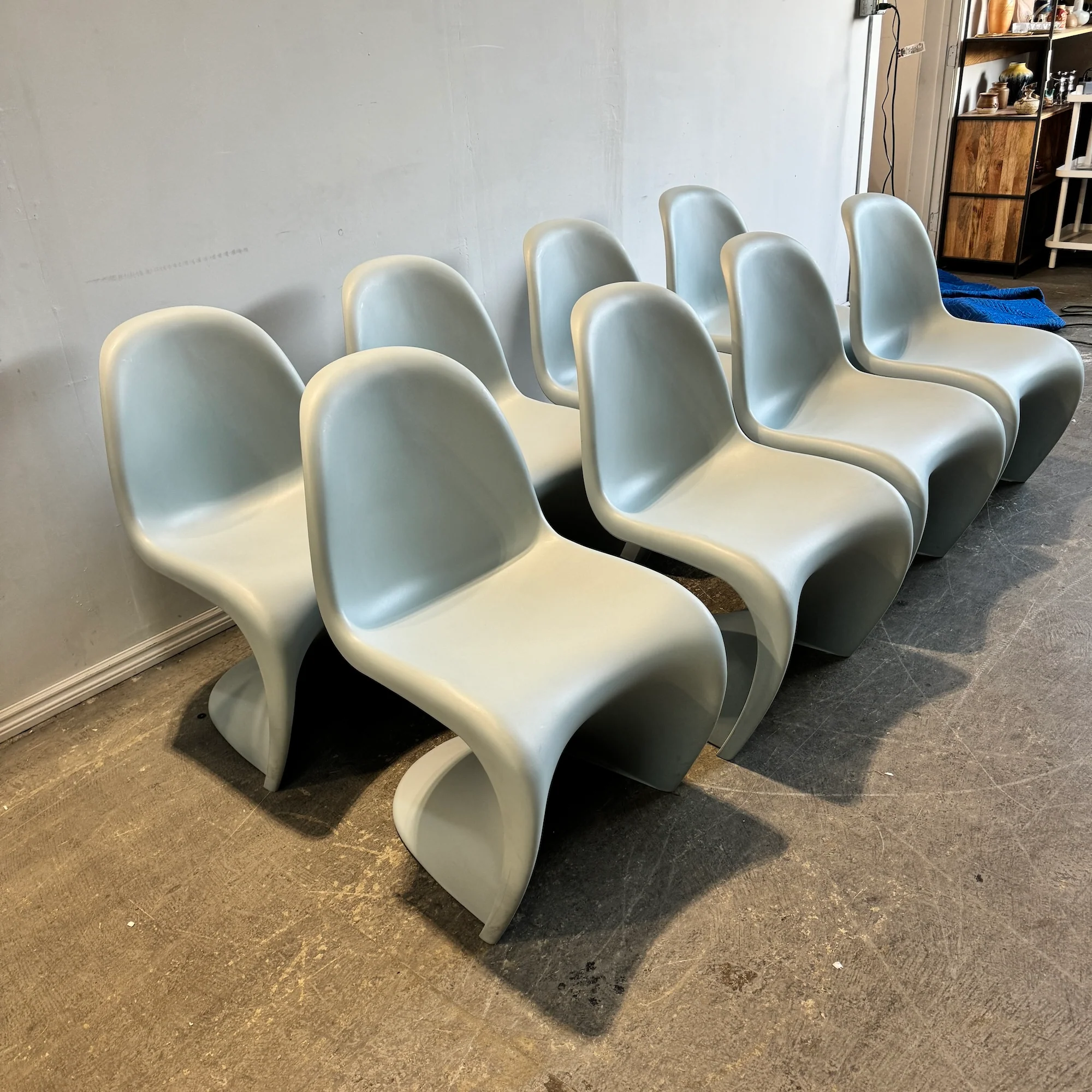 Authentic! Vitra Verner Panton Set of 8 stacking chairs - Image 7