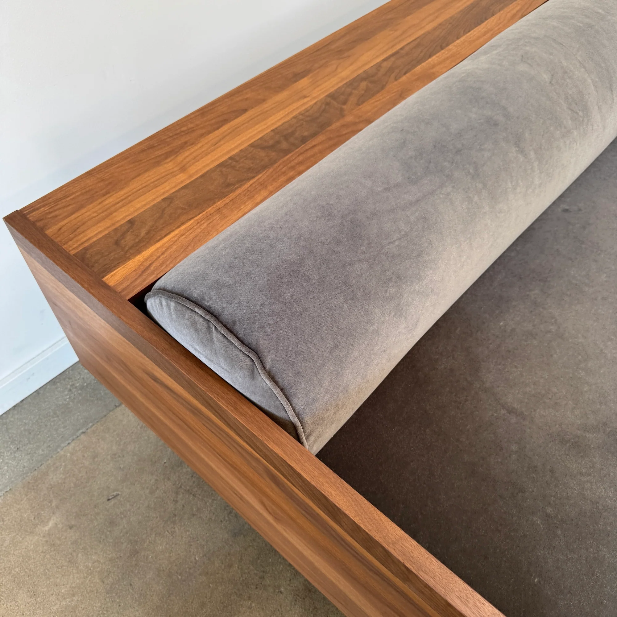 Blu Dot Souvenir Velvet "Bookshelf" Sofa - Image 5