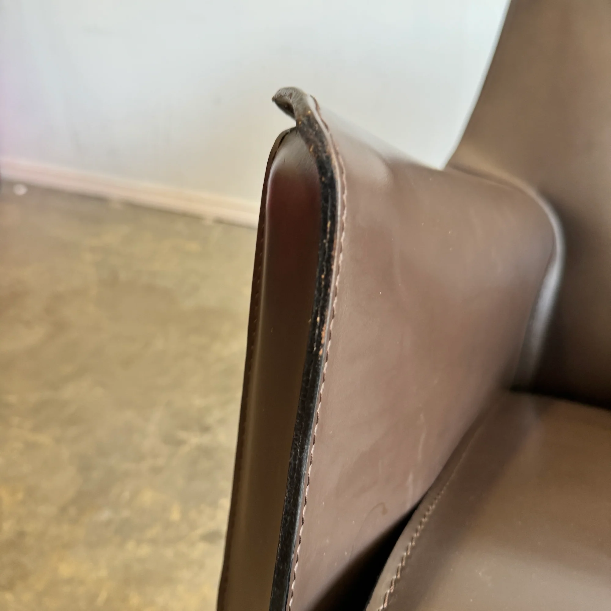 Cassina Mario Bellini Cab 414 Leather Arm Chair - Image 8