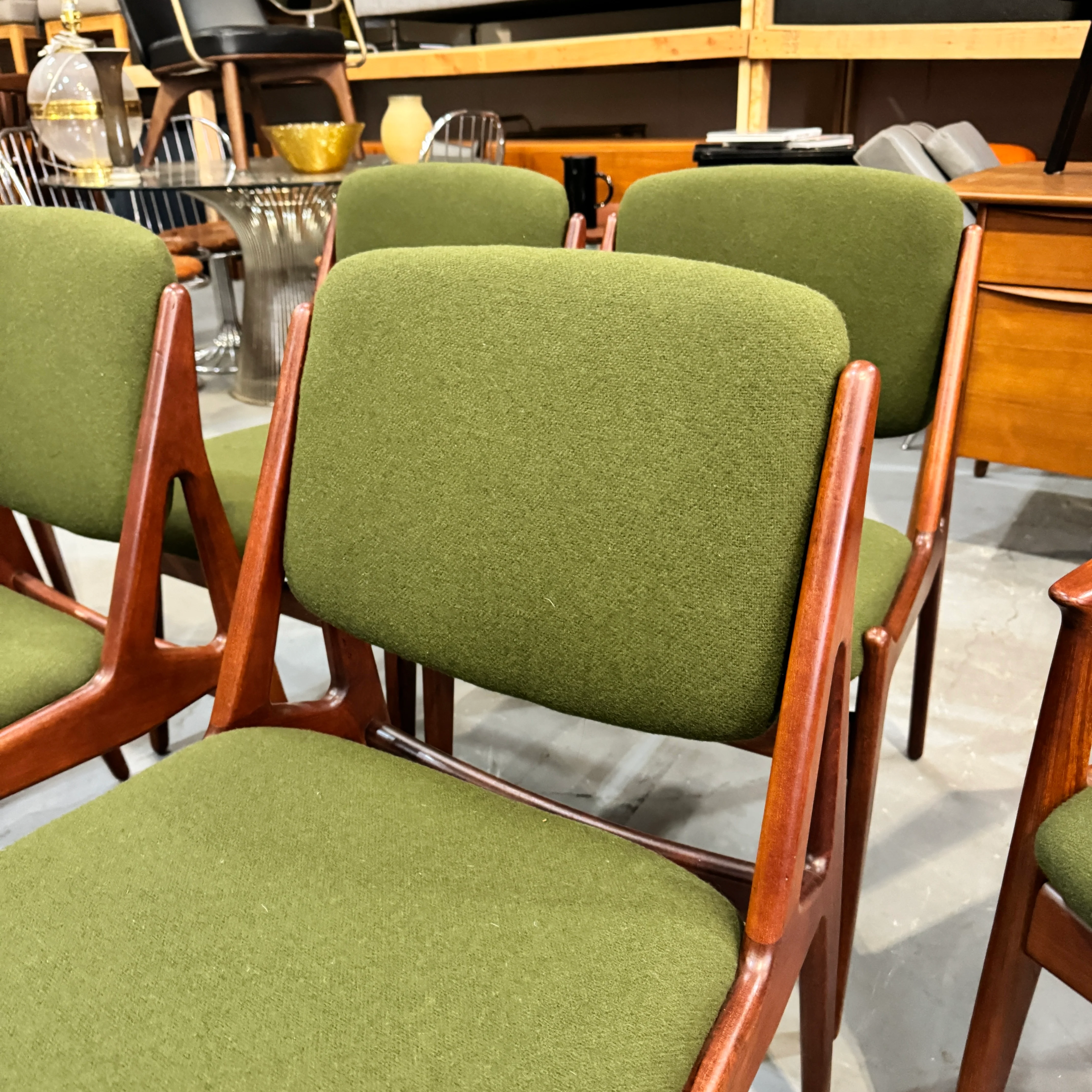 Danish Arne Vodder Set of Six Ella Dining Chairs - Image 6