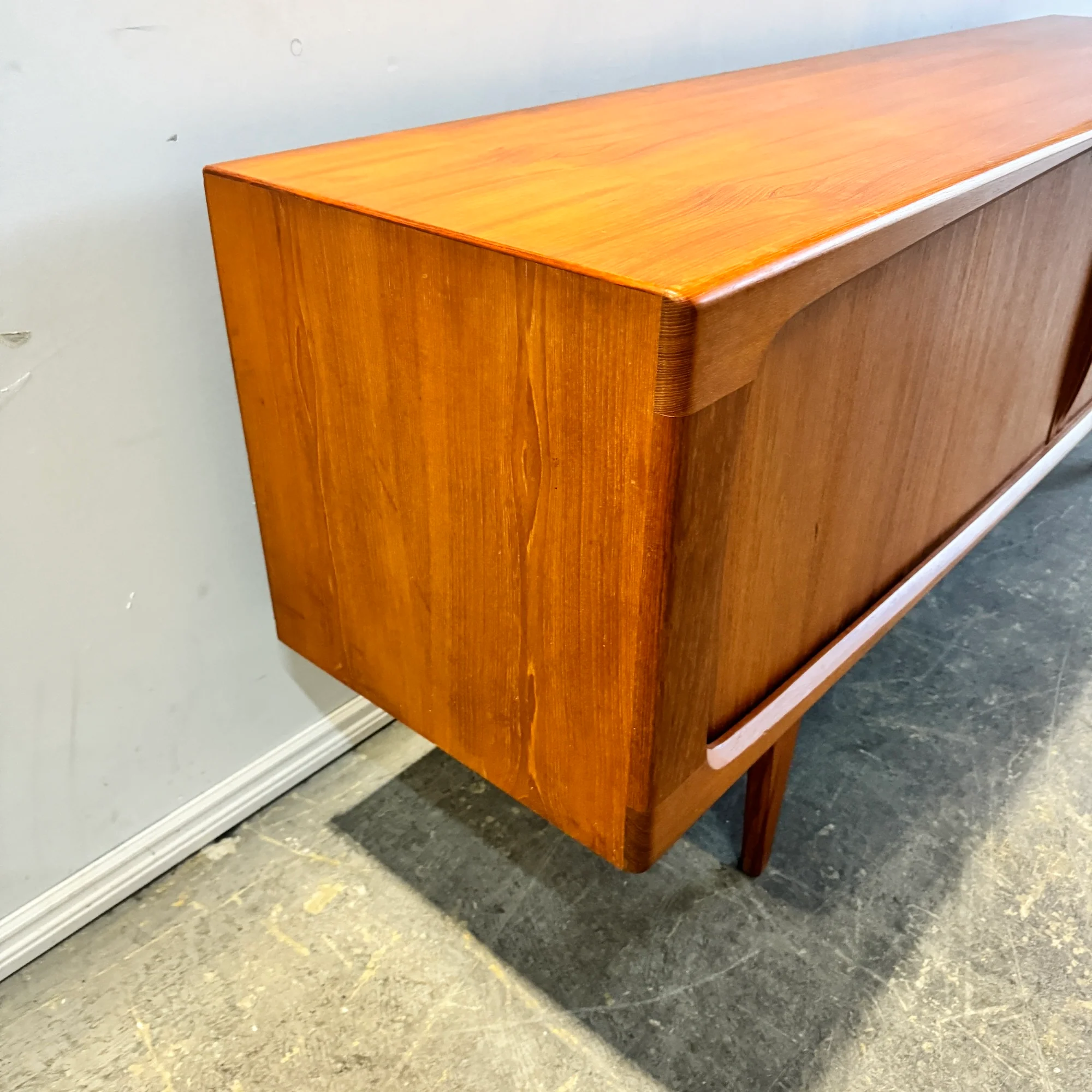 Danish Bernhard Pedersen Teak Tambour Door Long Credenza - Image 12