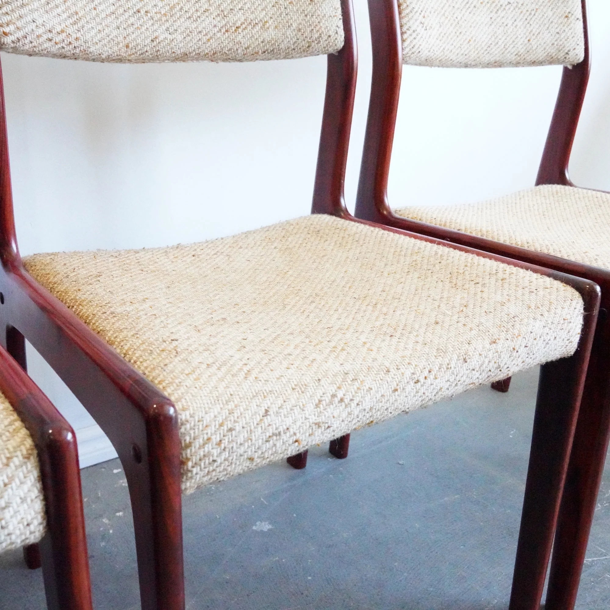 Danish Farso Stolefabrik Rosewood set of 4 Dining Chairs - Image 4