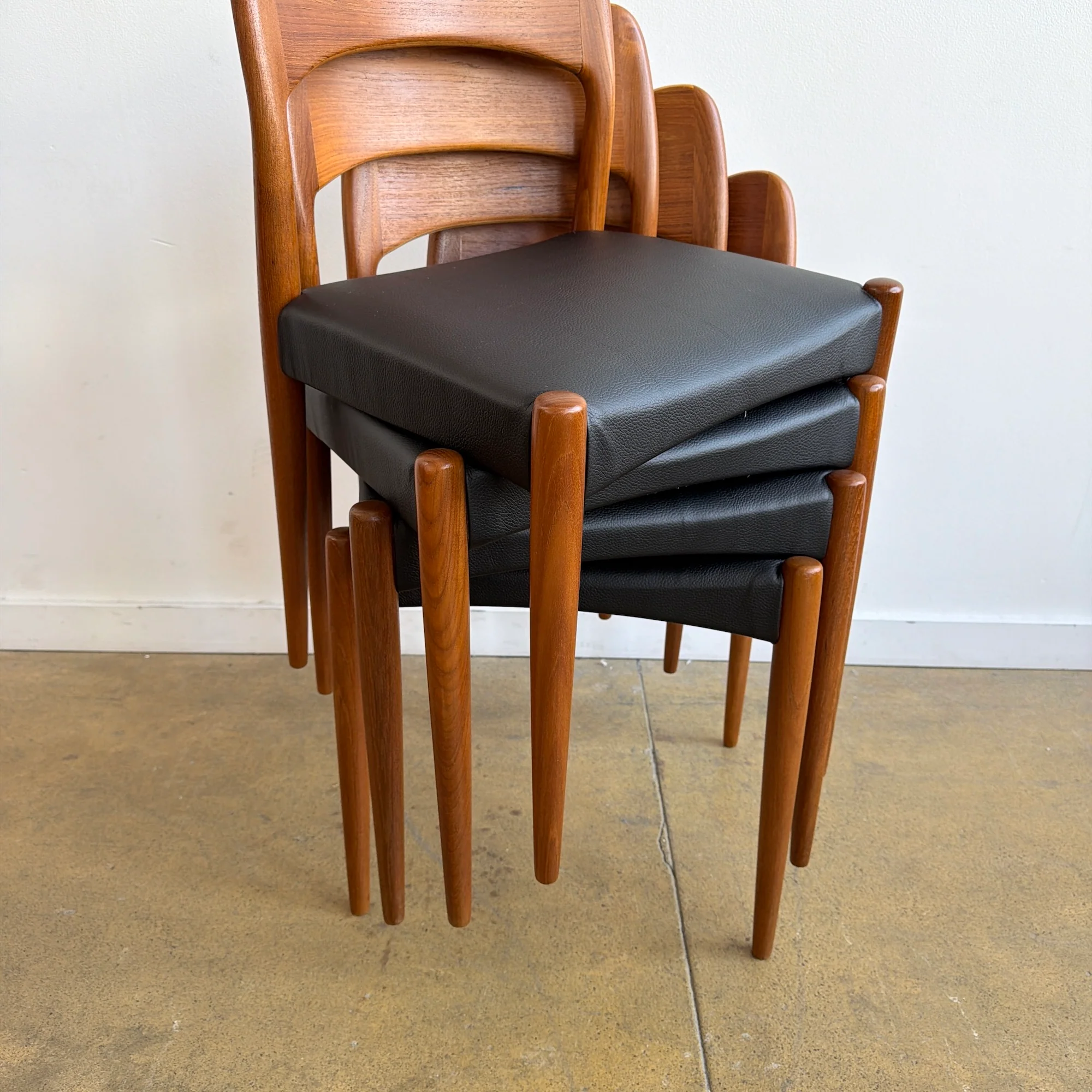 Danish Modern Arne Hovmand Olsen Dining Chairs for Mogens Kold (Fully Restored) - Image 6