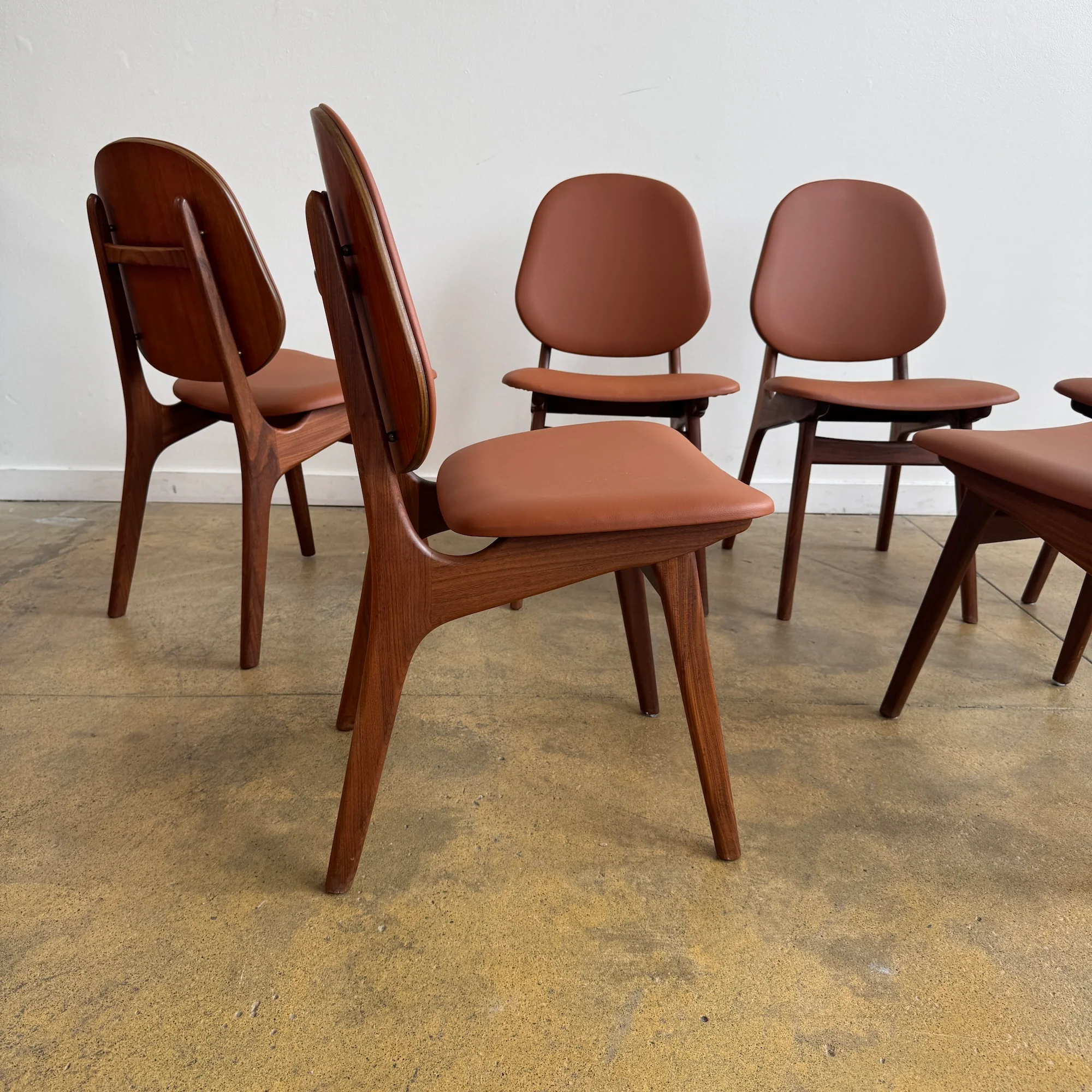 Danish Modern Arne Hovmand-Olsen Model 75 Teak Dining Chairs - Image 3
