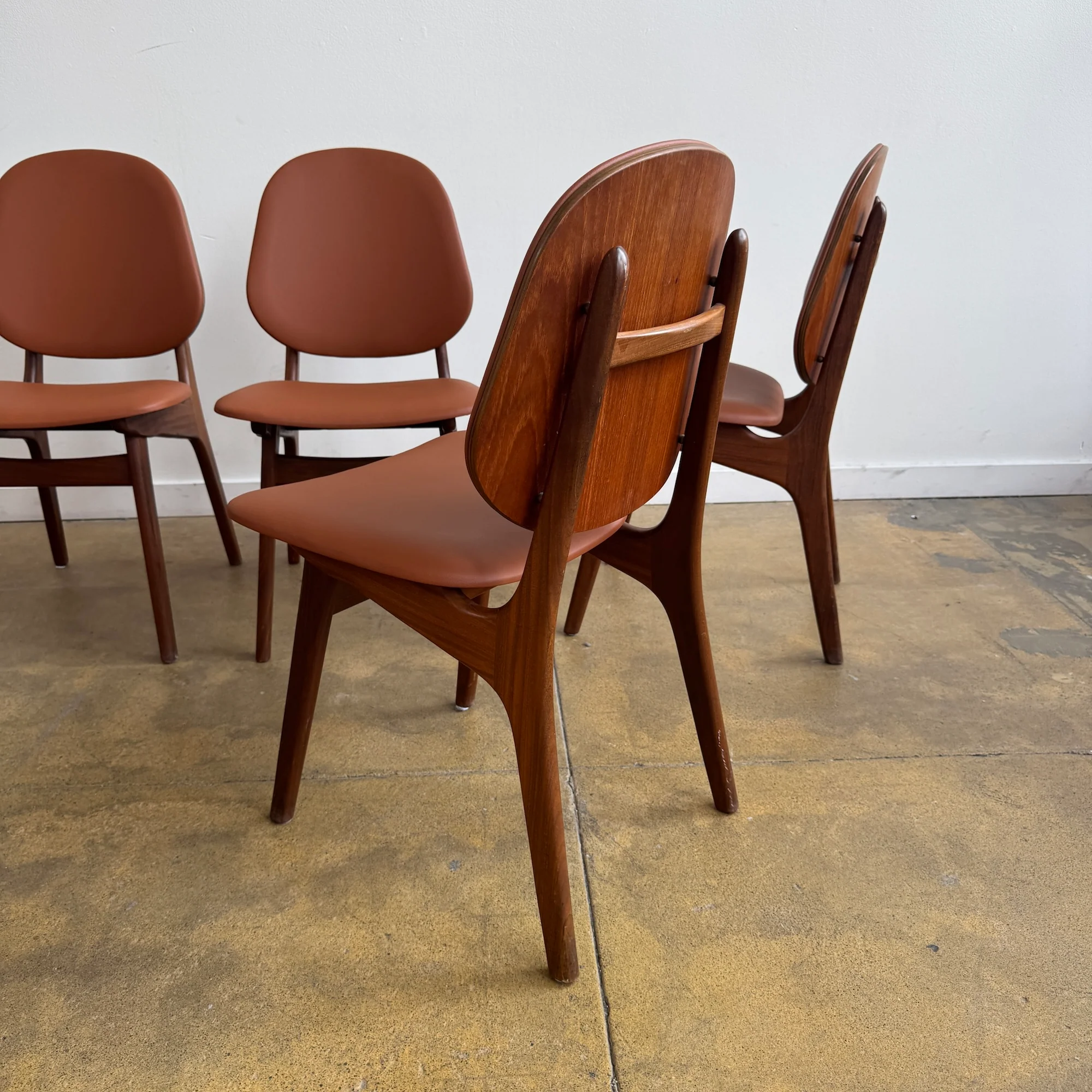Danish Modern Arne Hovmand-Olsen Model 75 Teak Dining Chairs - Image 5