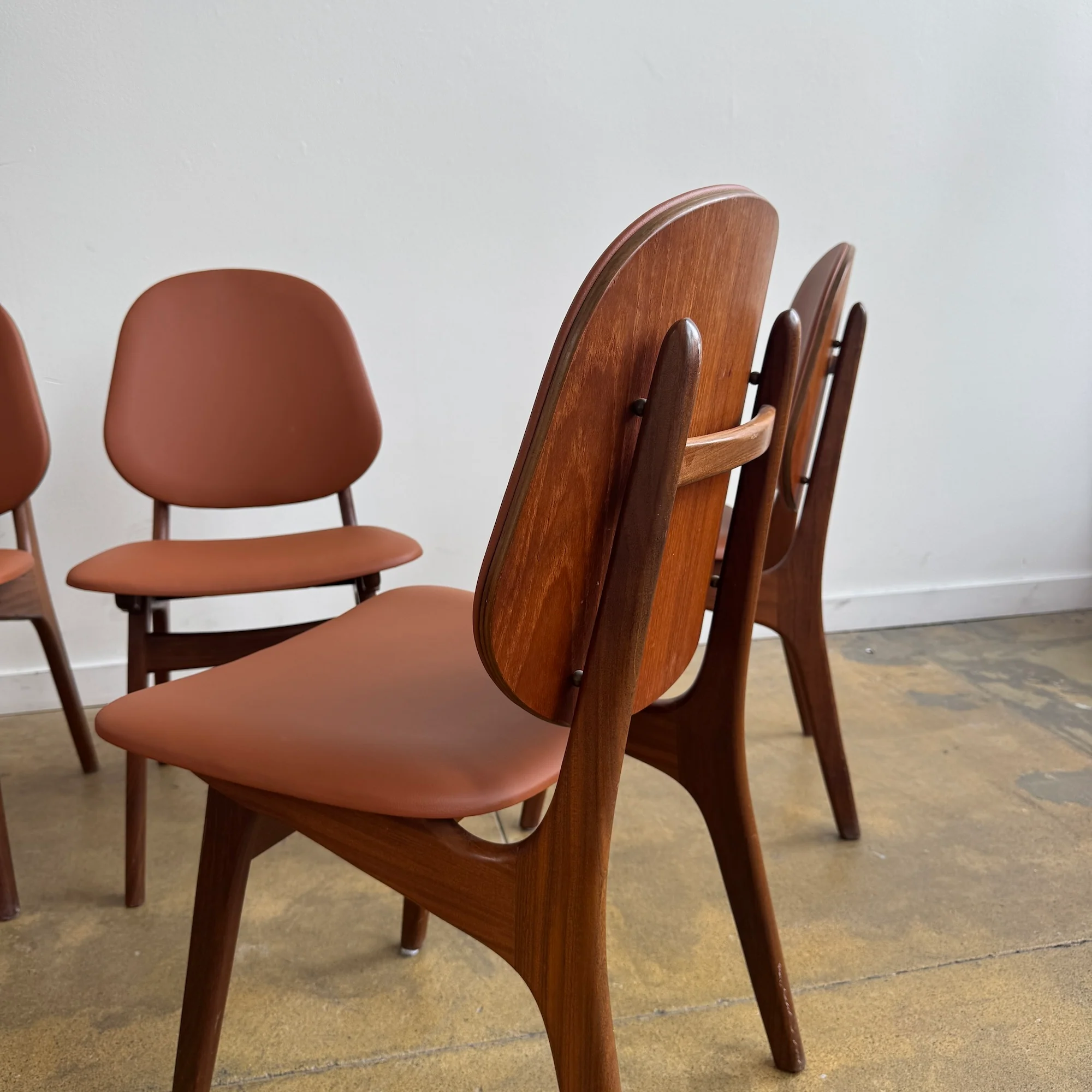 Danish Modern Arne Hovmand-Olsen Model 75 Teak Dining Chairs - Image 7