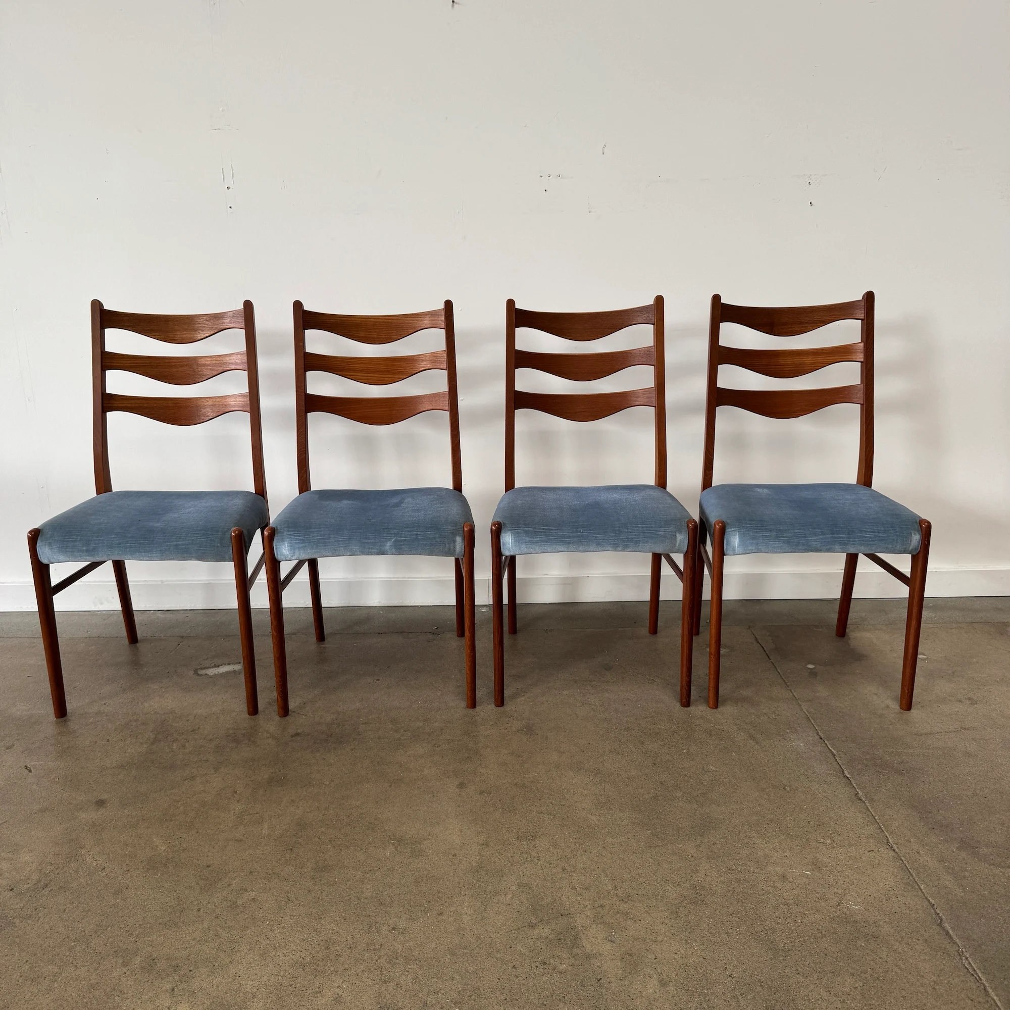 Danish Modern Arne Wahl set of 4 Teak chairs for Glyngøre (Upholstery Included)