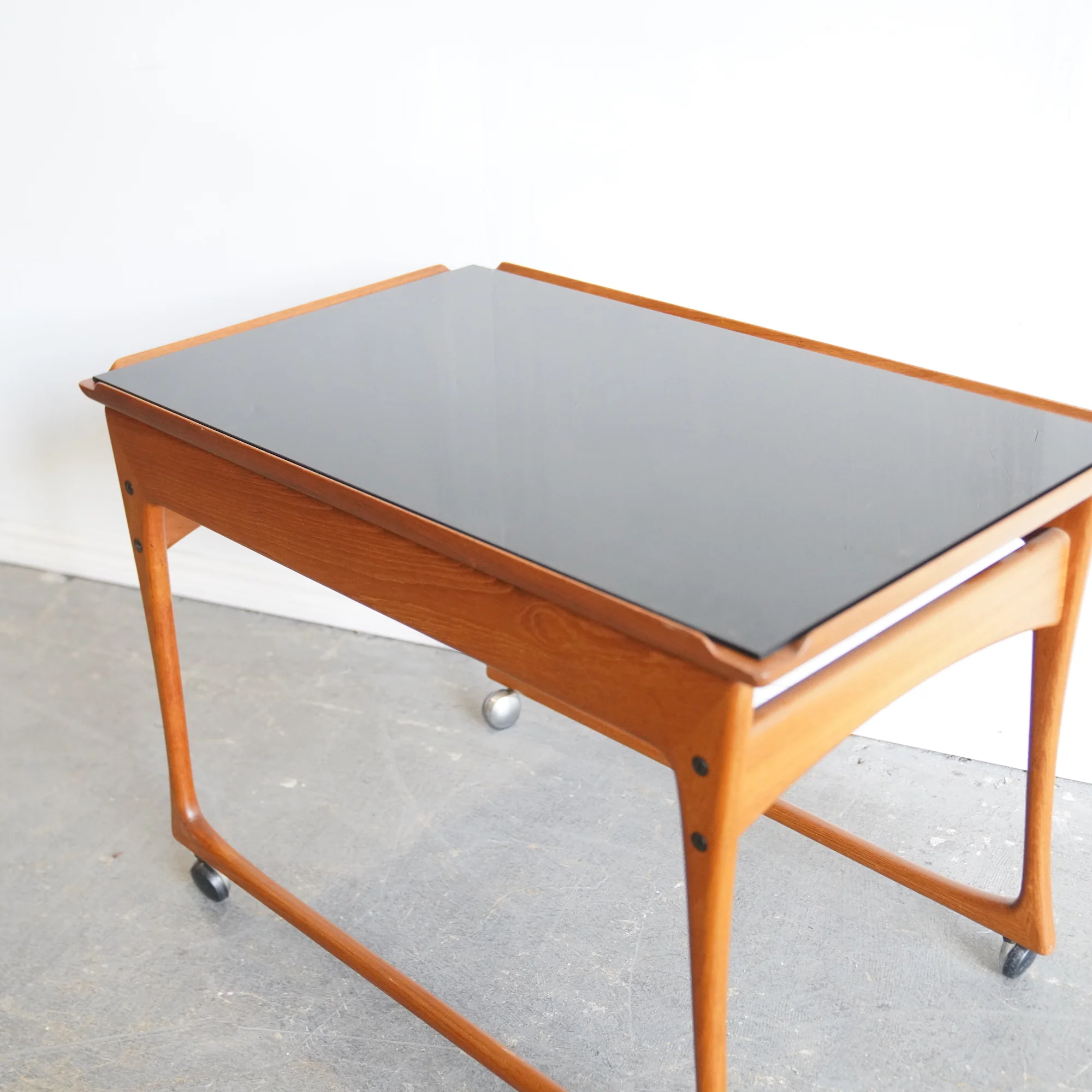 Danish Modern Bar Cart in Teak by Ingvar Jensen - Image 3