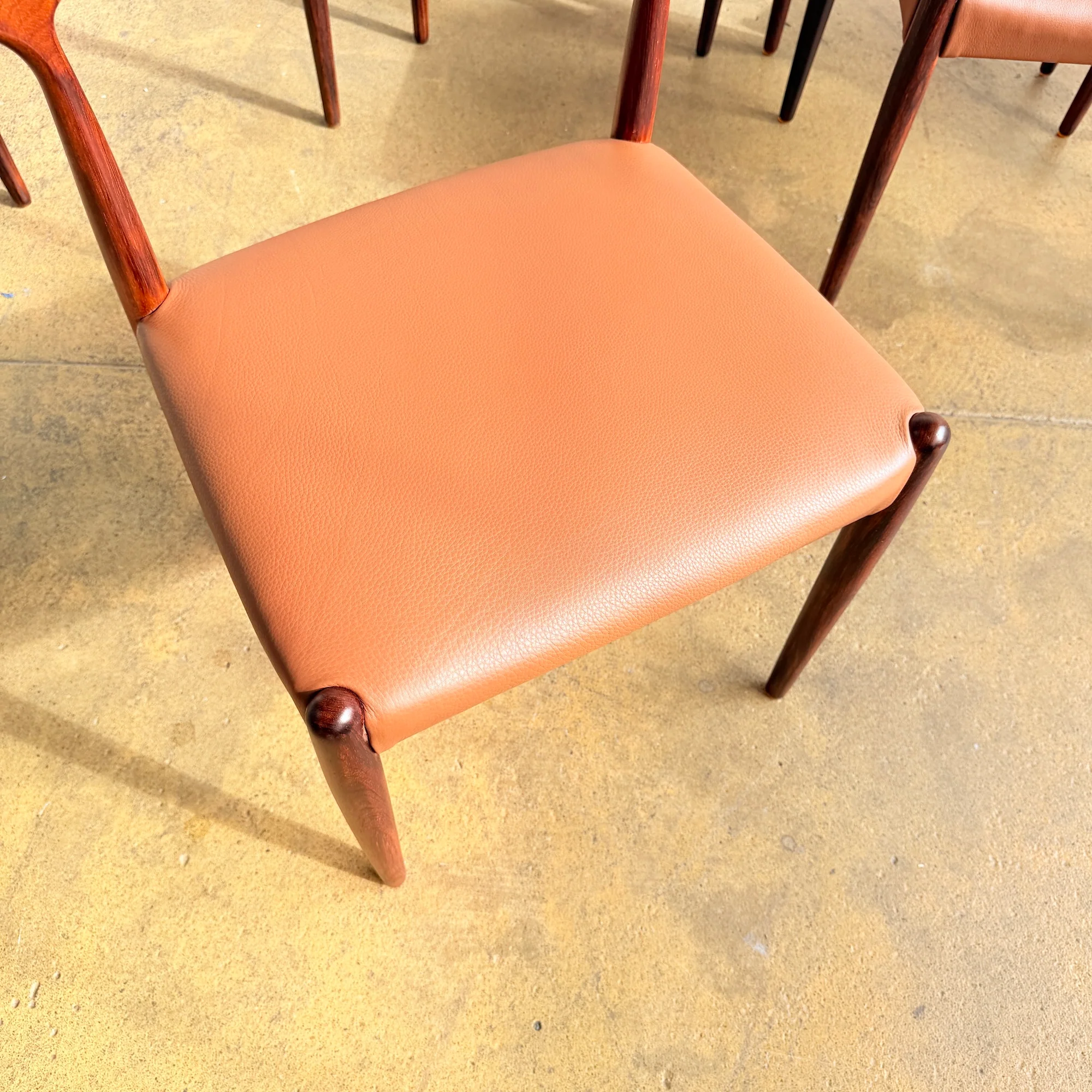 Danish Modern Bernhard Pedersen Rosewood Maharam Leather Chairs (Fully Restored) - Image 7