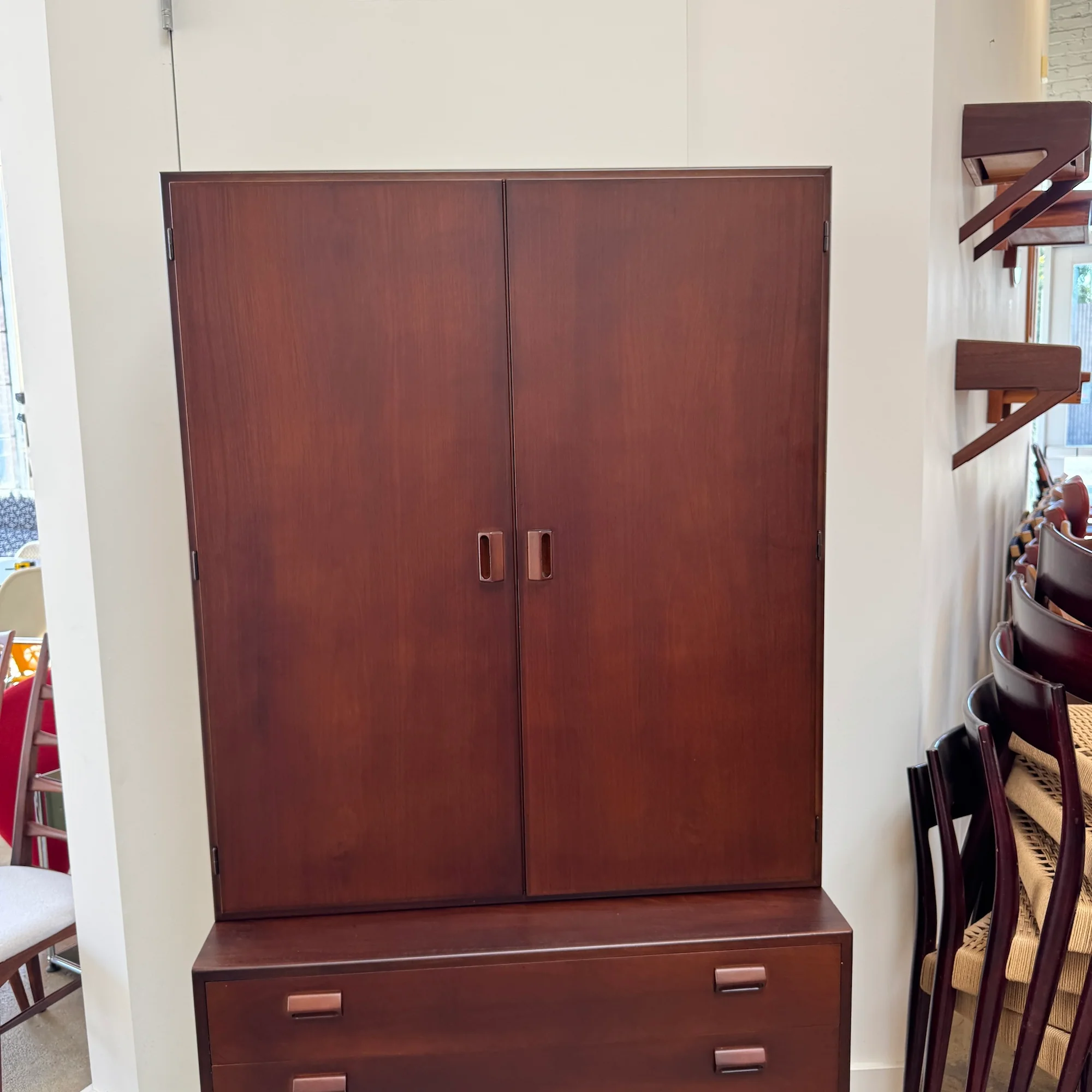 Danish Modern Børge Mogensen Two-Piece Cabinet / Bookcase for Søborg - Image 3