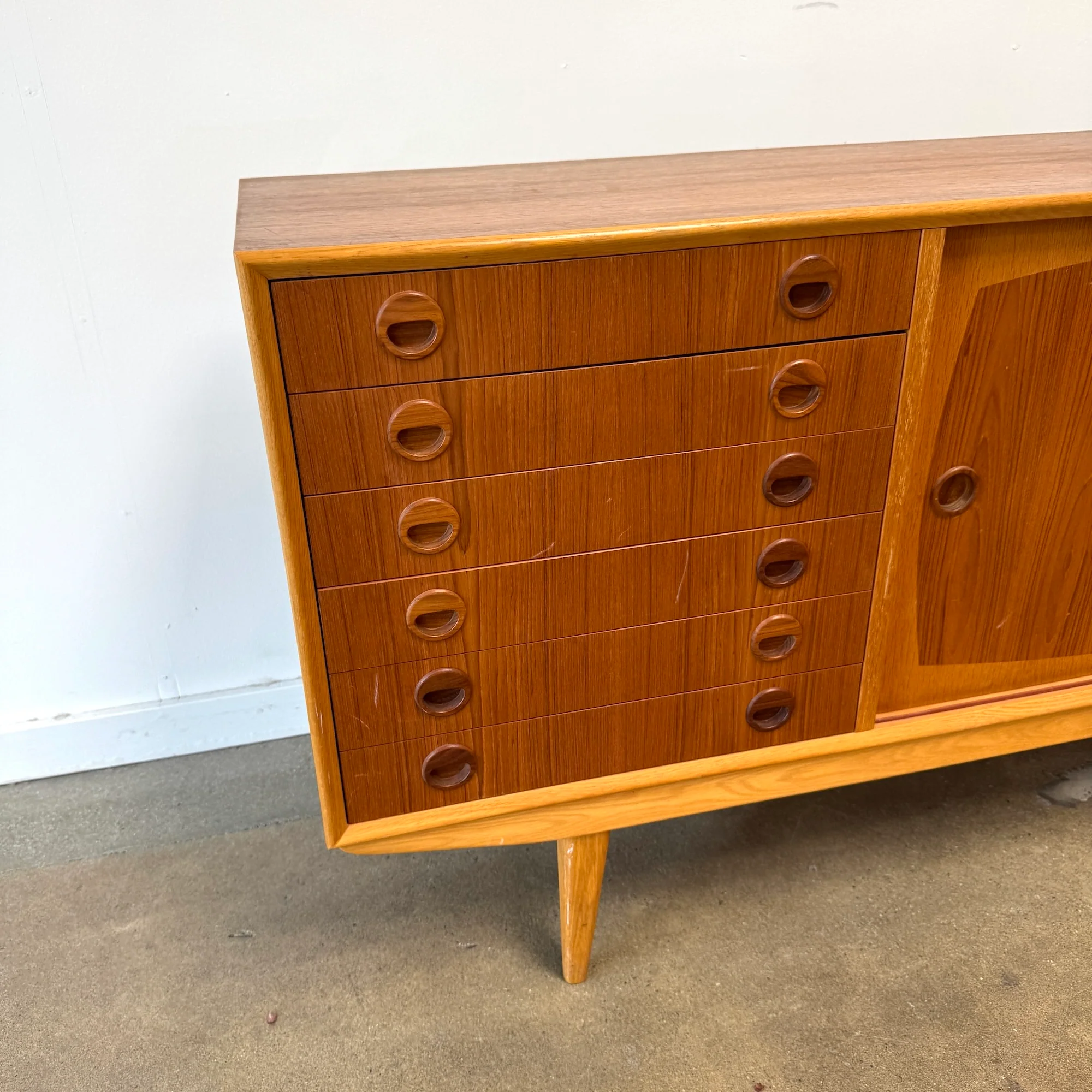 Danish Modern “Borgia” Teak & Oak Sideboard by IKEA, 1950s - Image 4