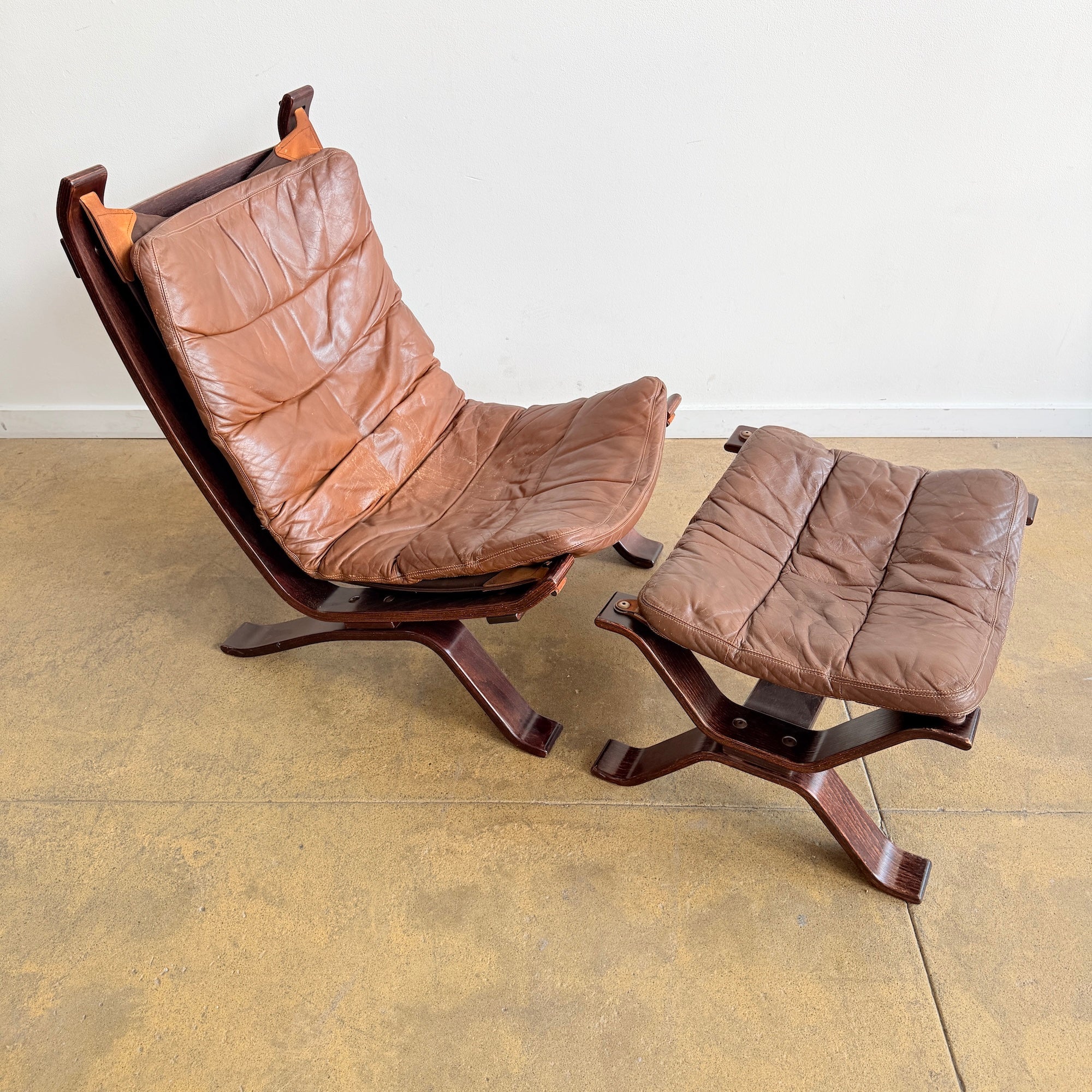 Danish Modern Brammin Møbler "Focus" lounge Chair & Ottoman - Image 2