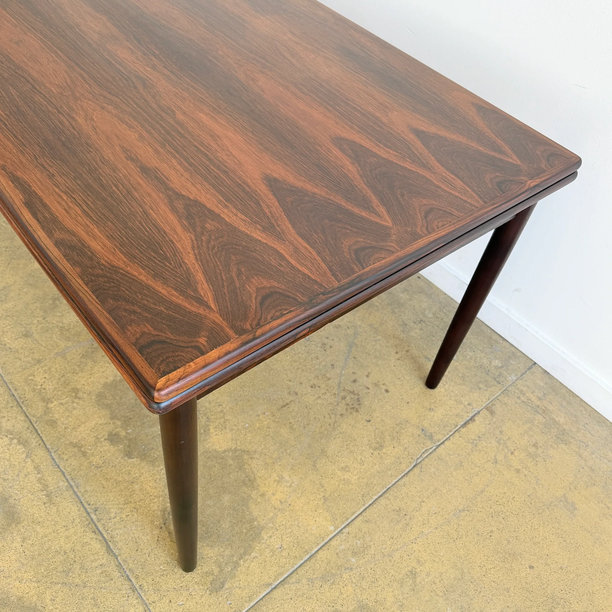 Danish Modern Brazilian Rosewood Extendable Dining Table (Restored) - Image 12