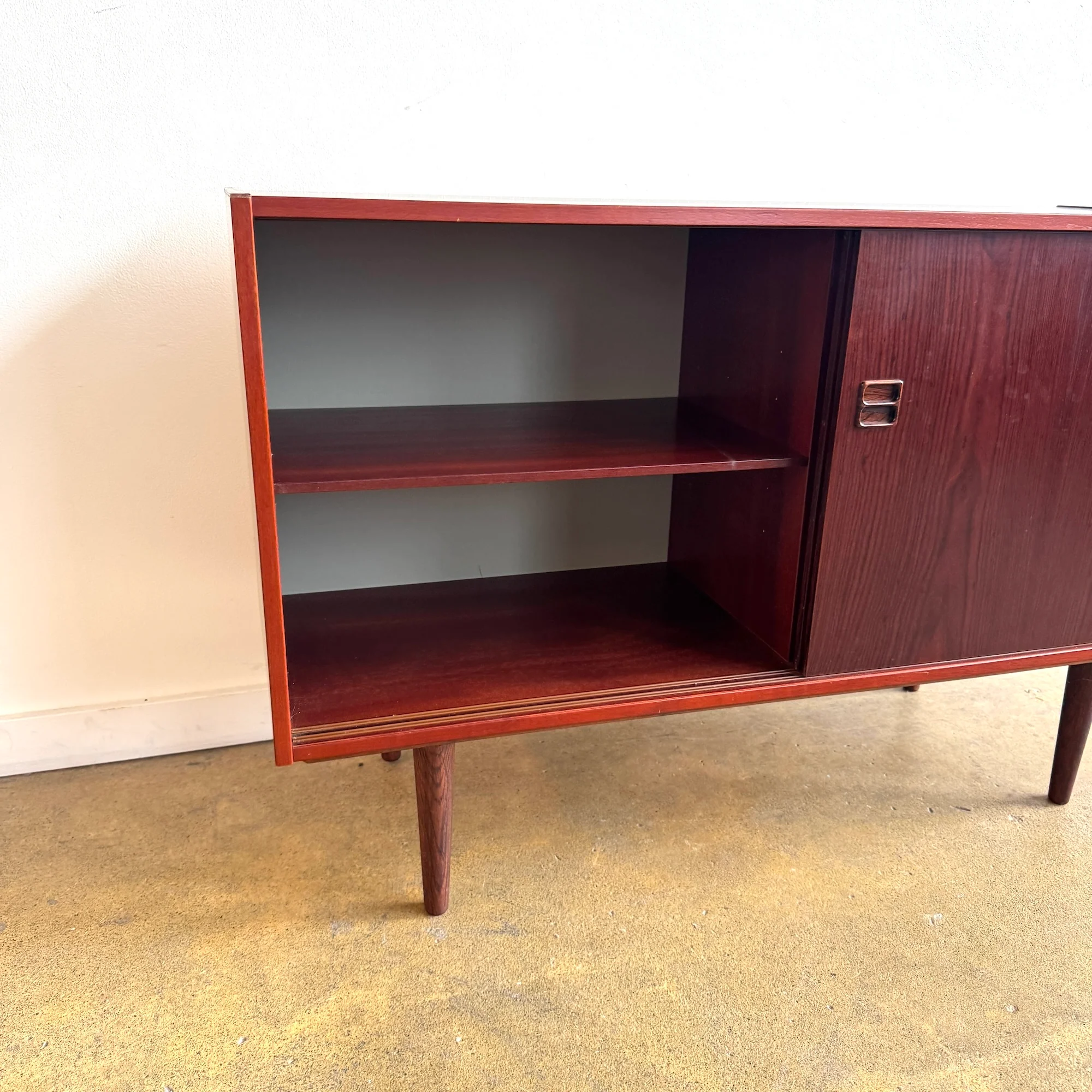 Danish Modern Compact Rosewood Sideboard - Image 7