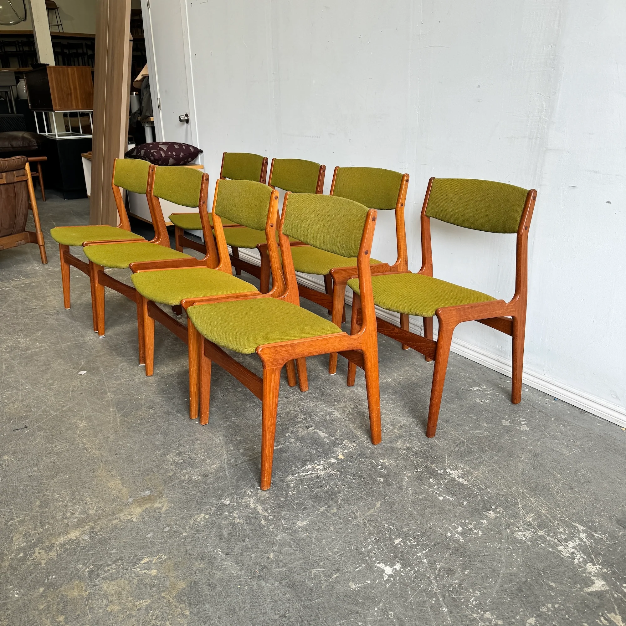Danish Modern Dyrland set of 8 teakwood dining chairs - Image 2