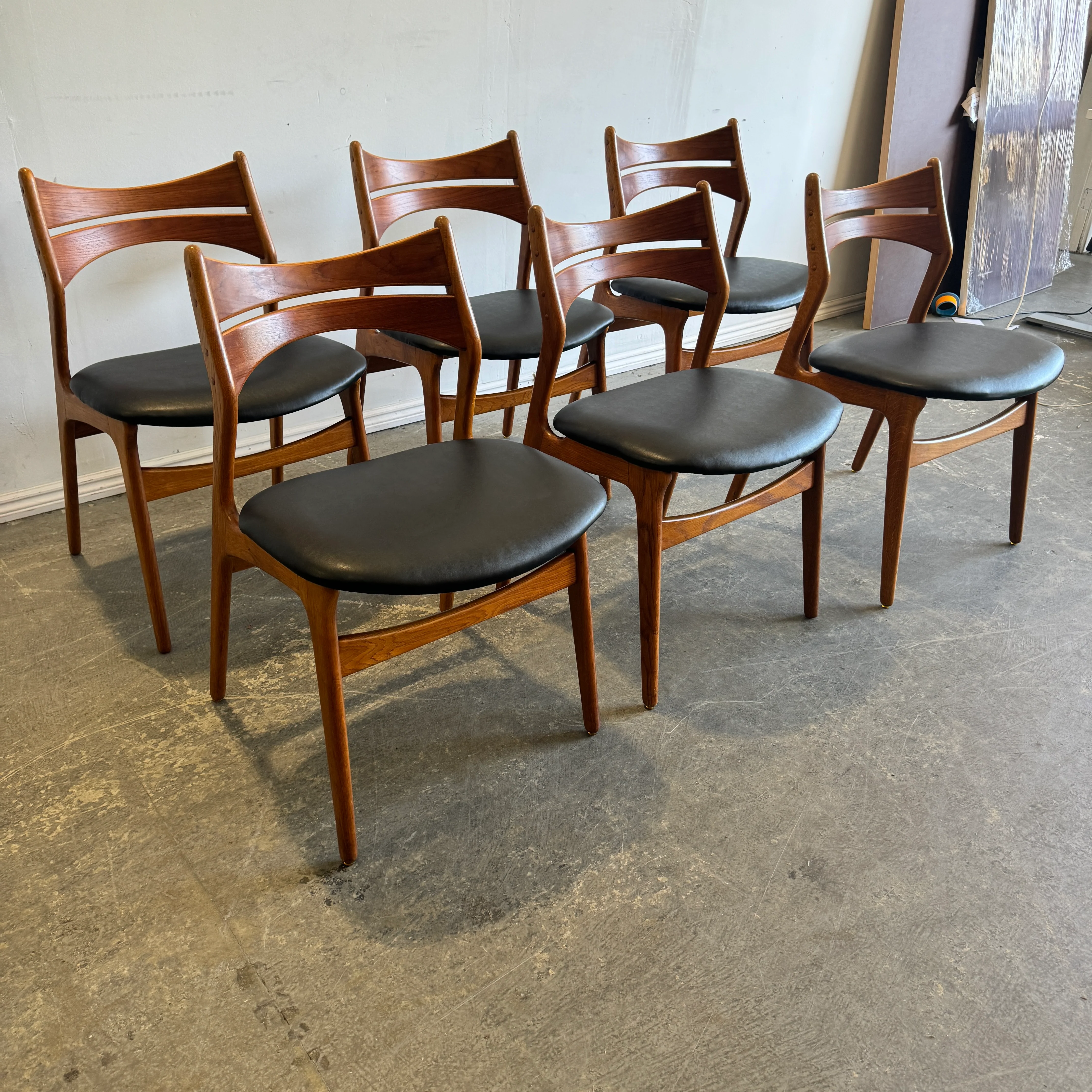 Danish Modern Erik Buch model 310 set of 6 Teak dining chairs - Image 2