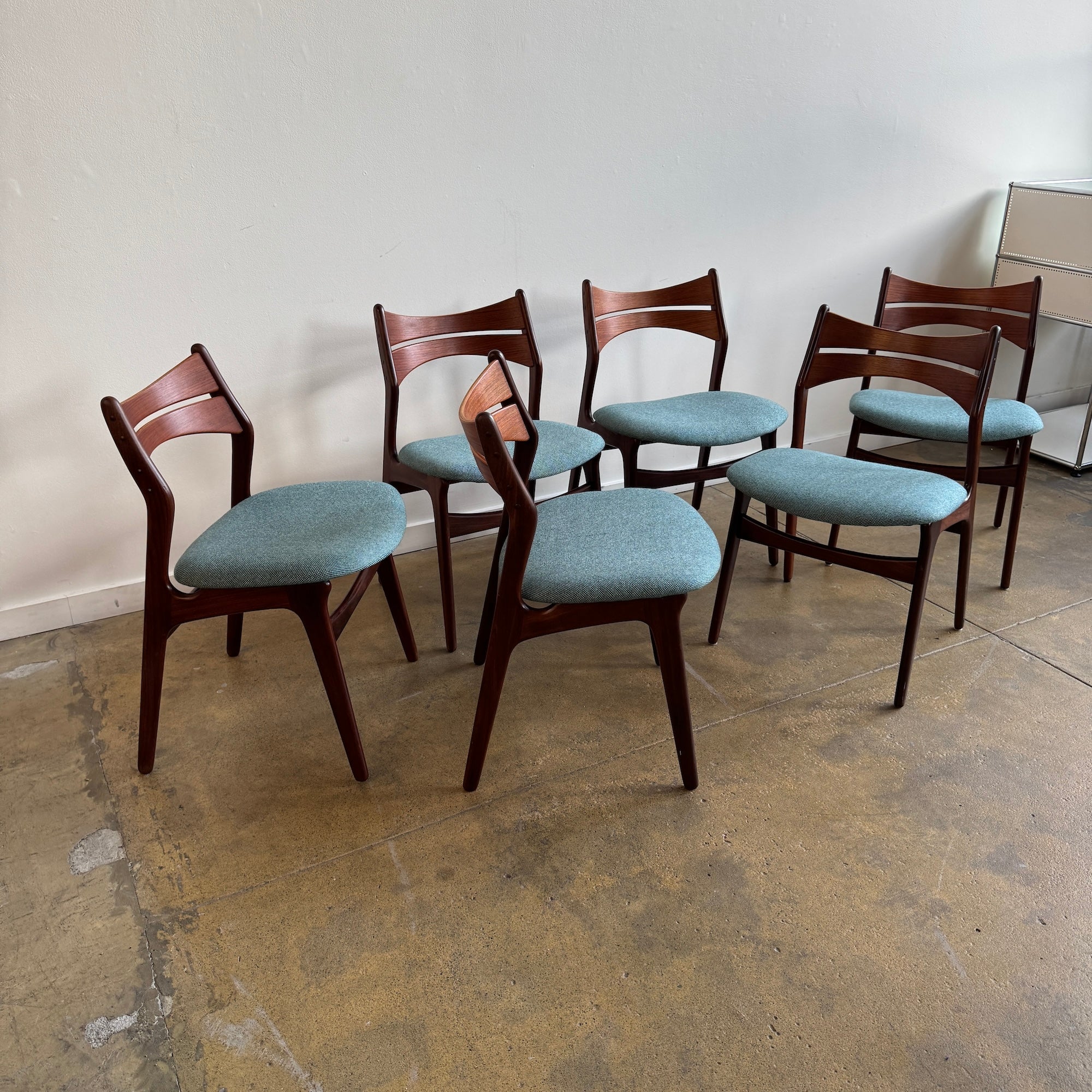 Danish Modern Erik Buch model 310 set of 6 Teak dining chairs - Image 2