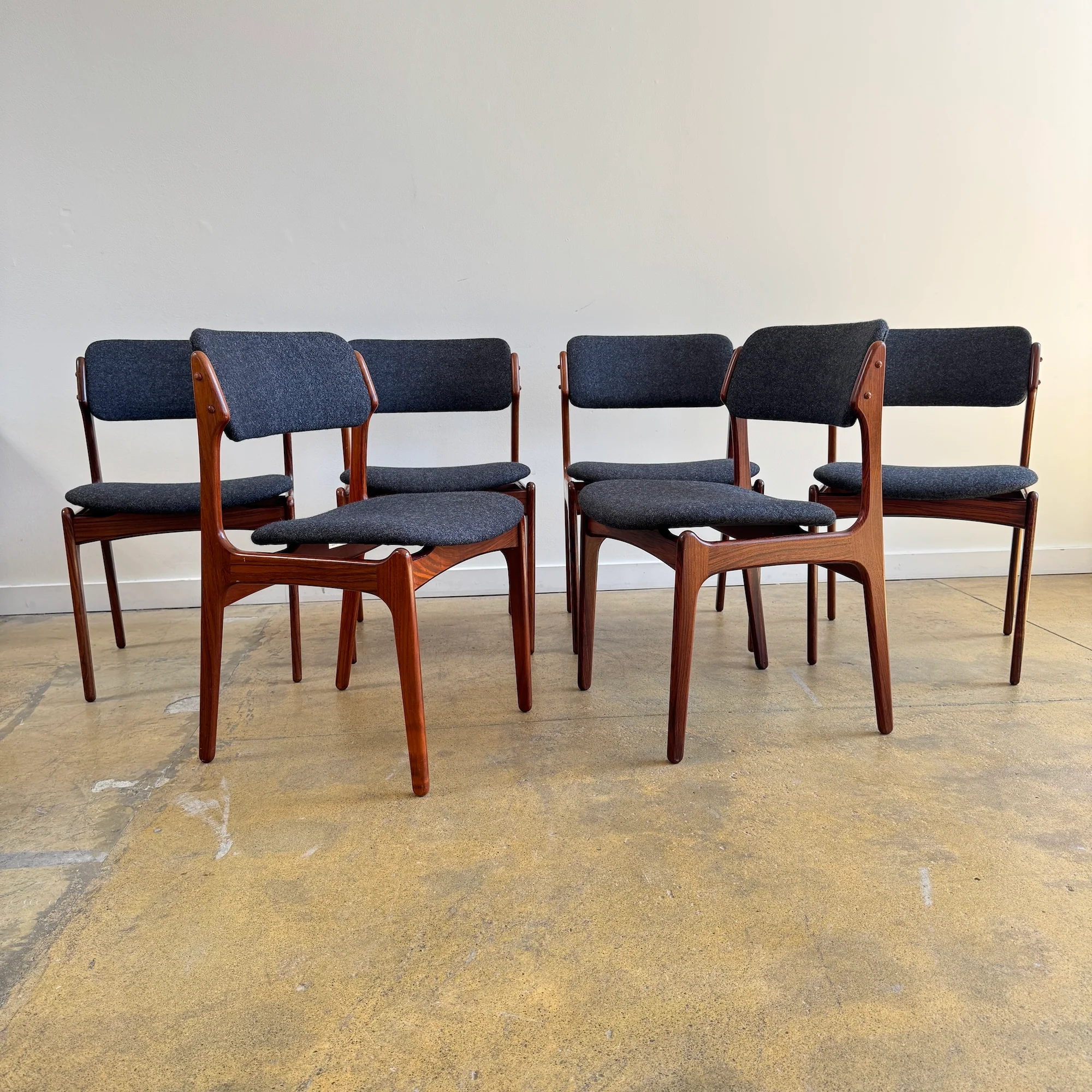 Danish Modern Erik Buch Model 49 Rosewood Dining chairs (New Upholstery)