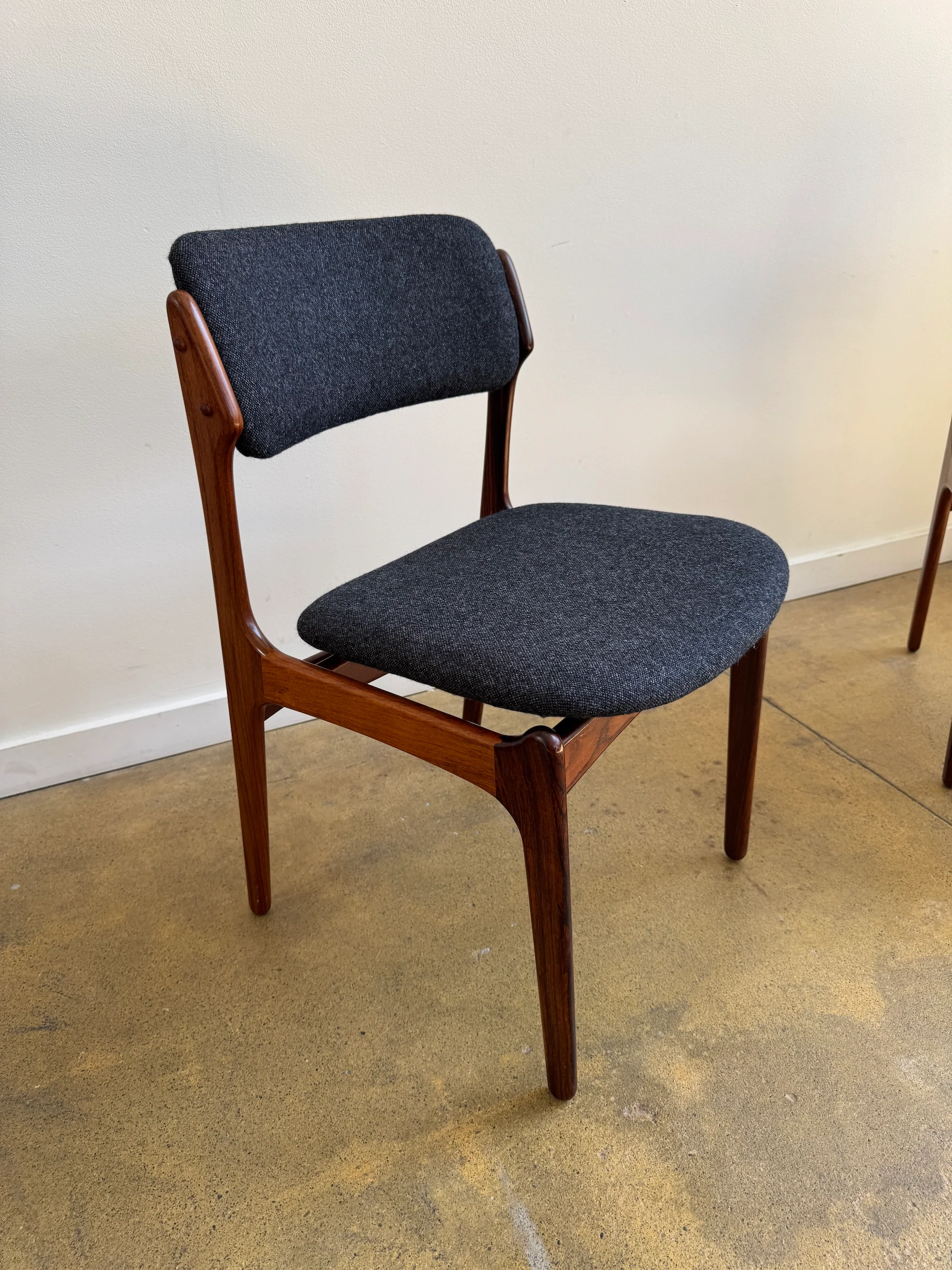 Danish Modern Erik Buch Model 49 Rosewood Dining chairs (New Upholstery) - Image 7