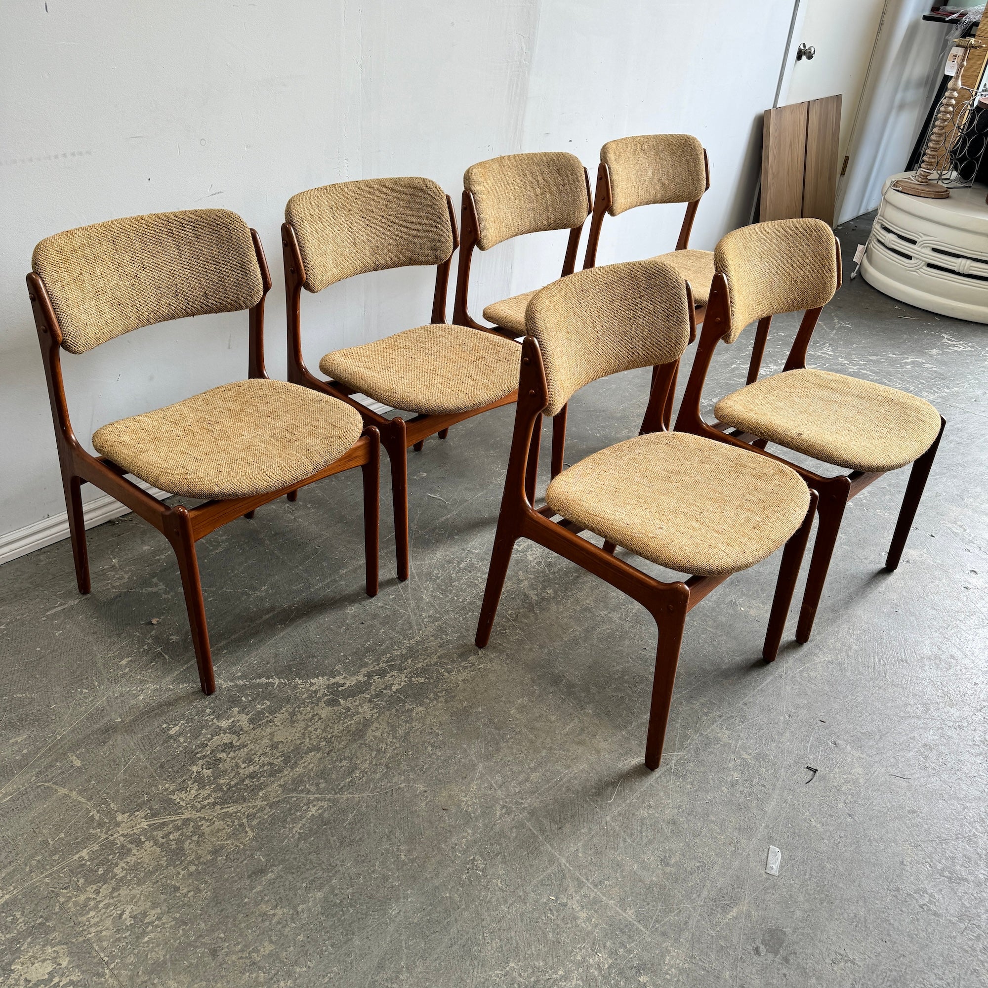 Danish Modern Erik Buch Model 49 Set of 6 teak chairs - Image 4