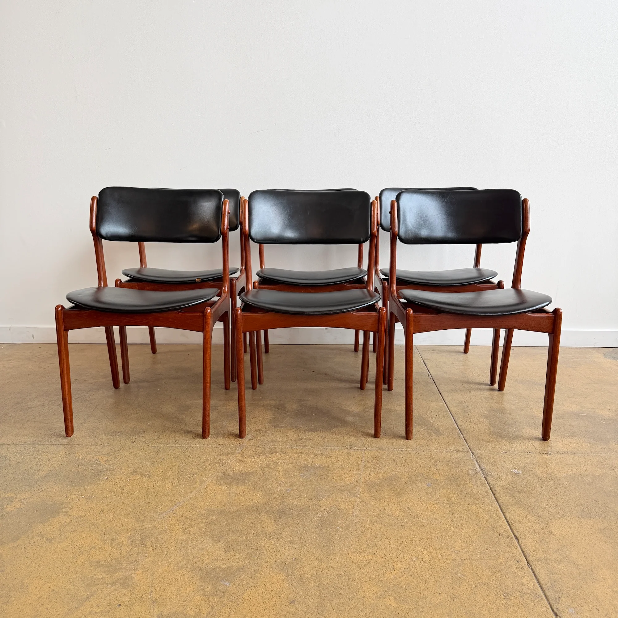 Danish Modern Erik Buch Model 49  Teak chairs -  Set of 6