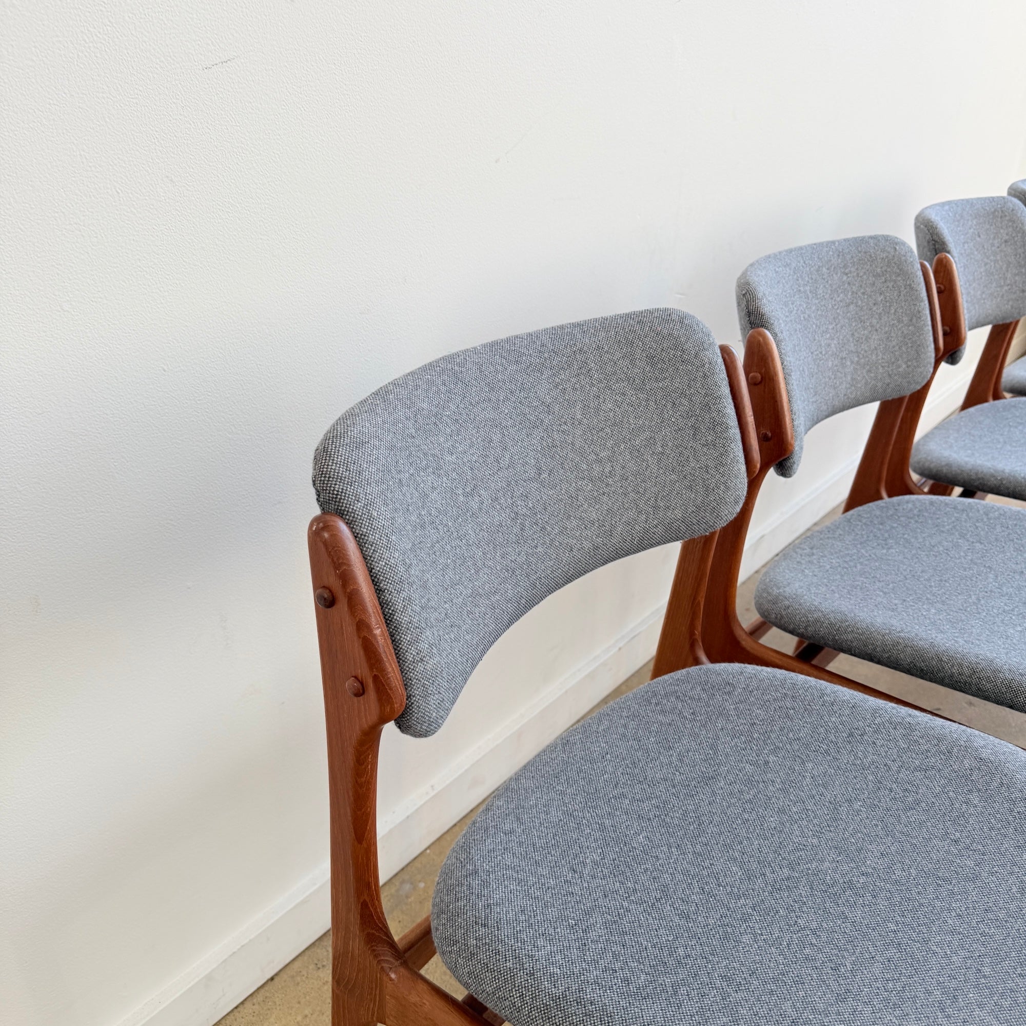 Danish Modern Erik Buch Model 49 Teakwood Dining chairs - Image 2