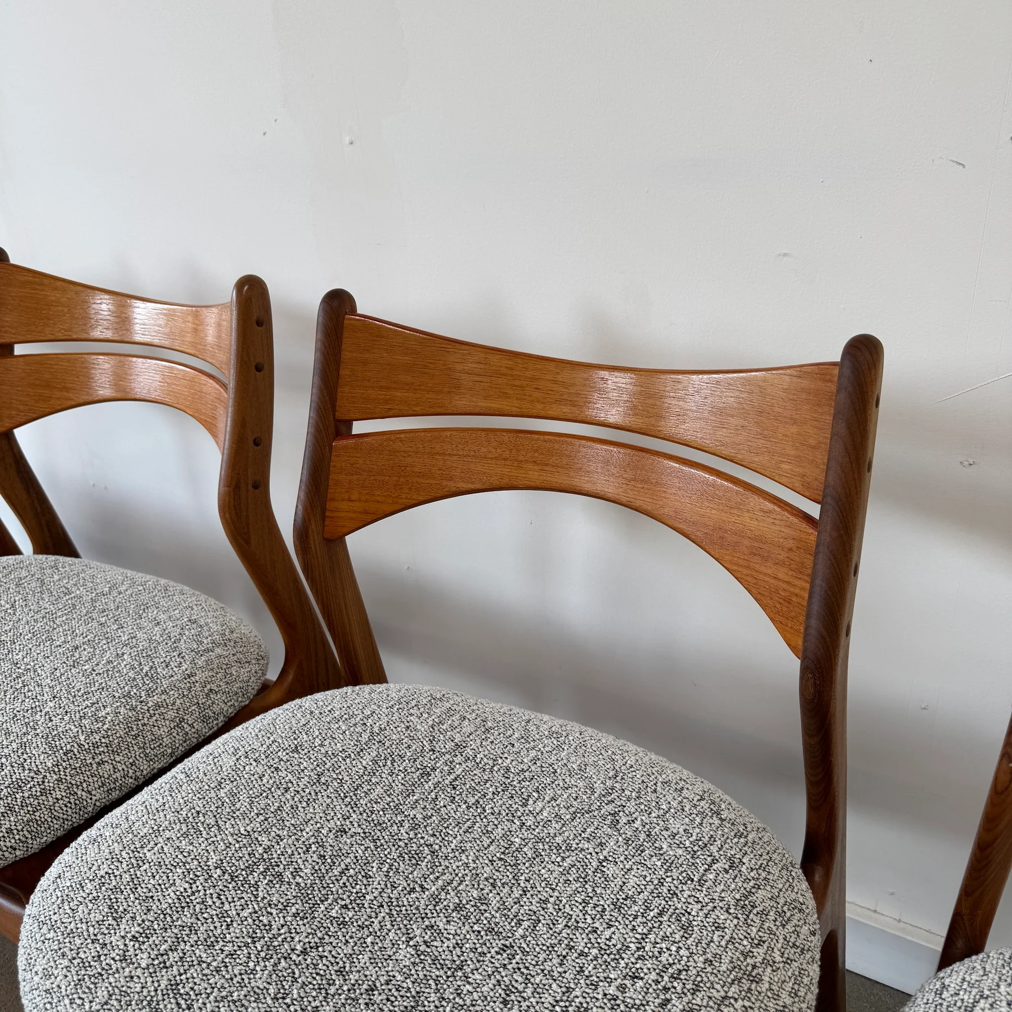 Danish Modern Erik Buch Set of 4 Model 310 Teak dining chairs - Image 6