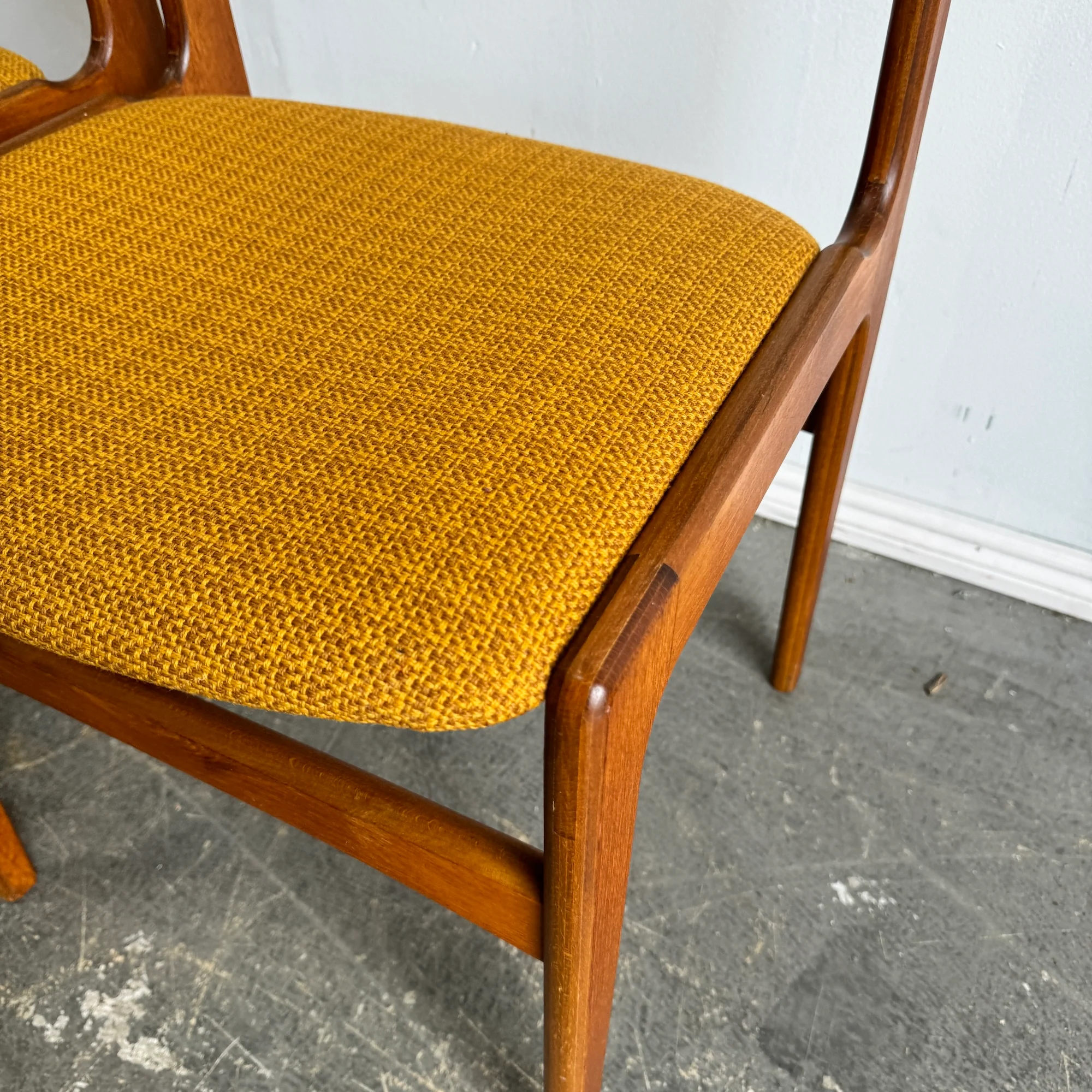 Danish Modern Erik buch set of 4 teakwood dining chairs - Image 8