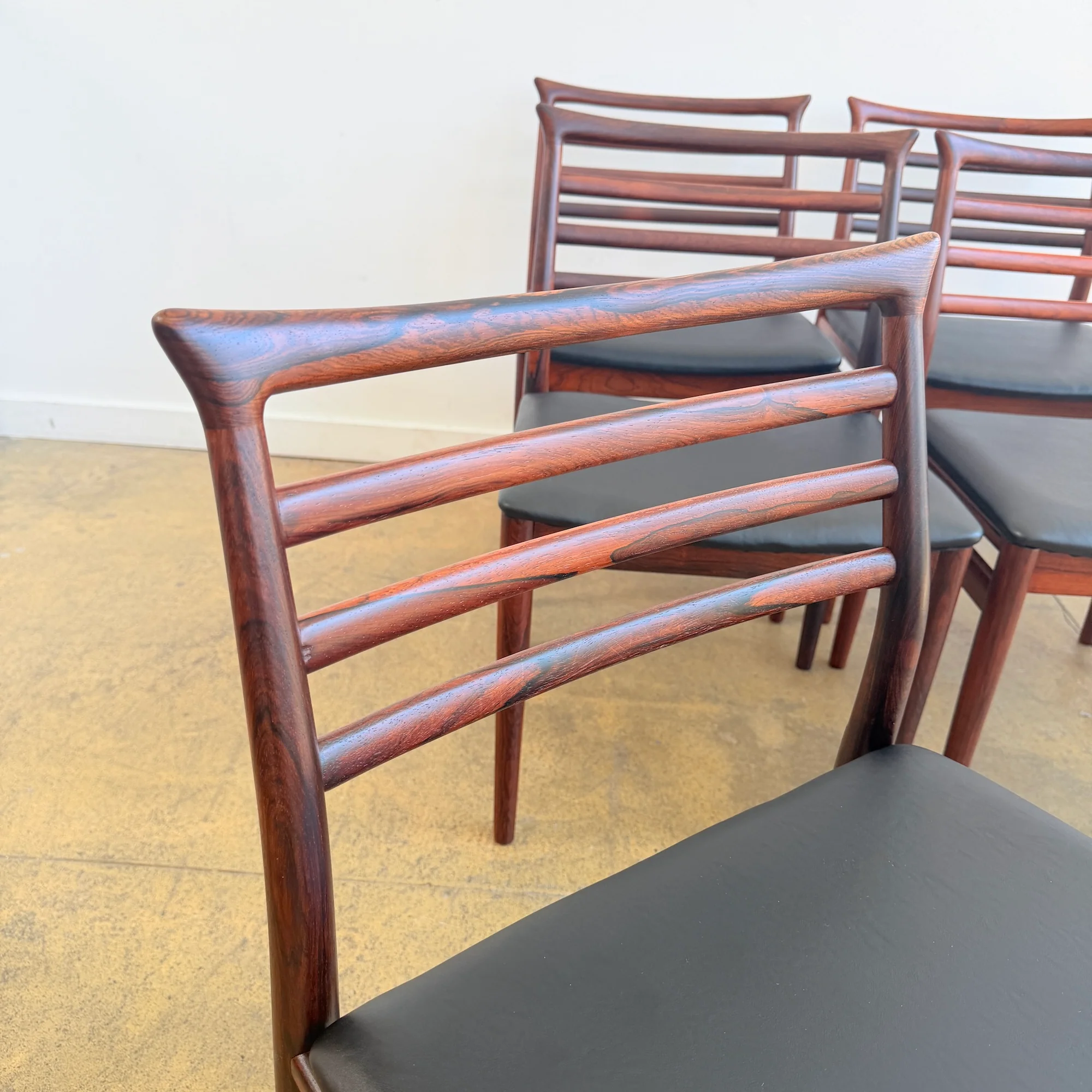 Danish Modern Erling Torvits Rosewood Dining Chairs for Sorø Stolefabrik (Fully Restored) - Image 5