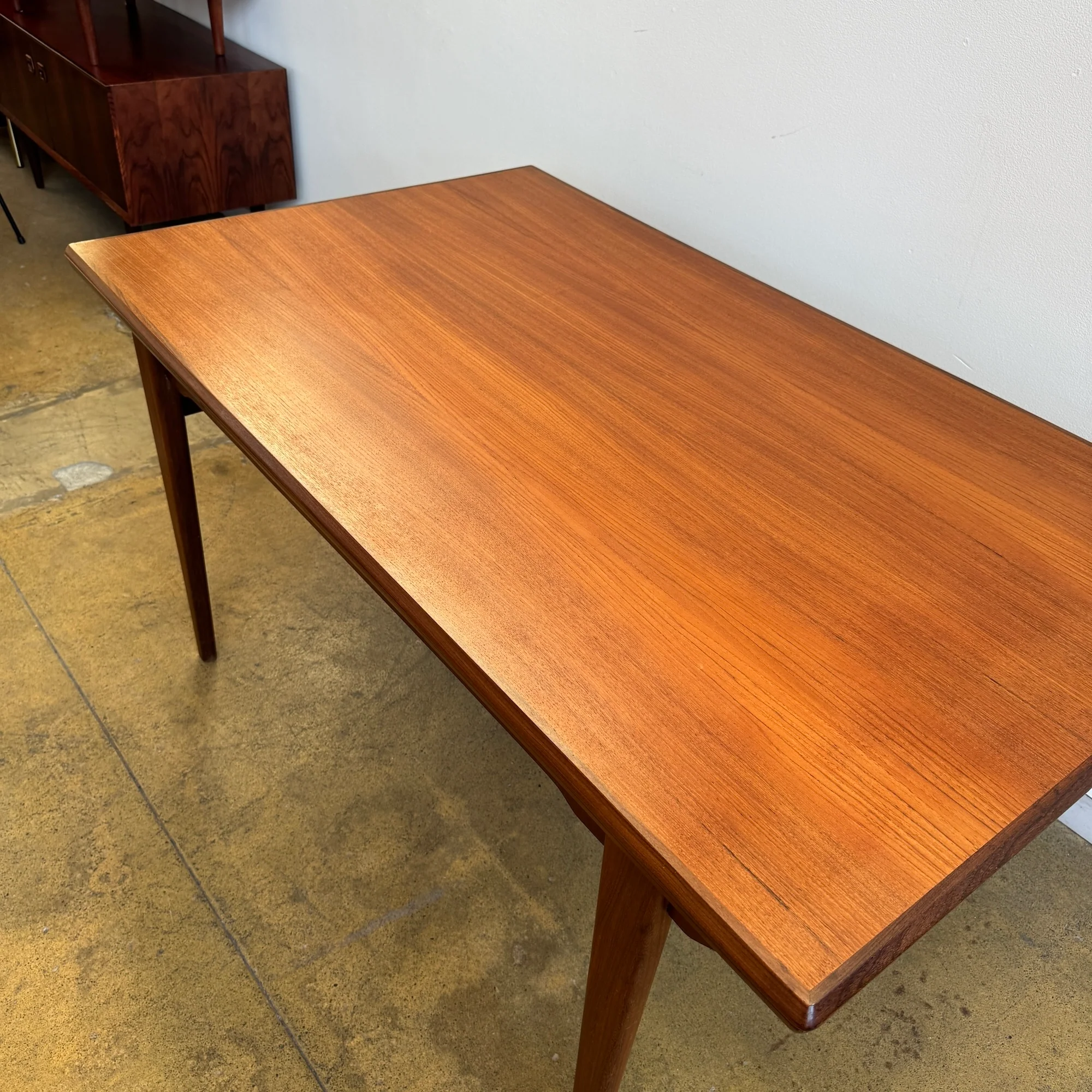 Danish Modern Expandable teak dining table - Image 7