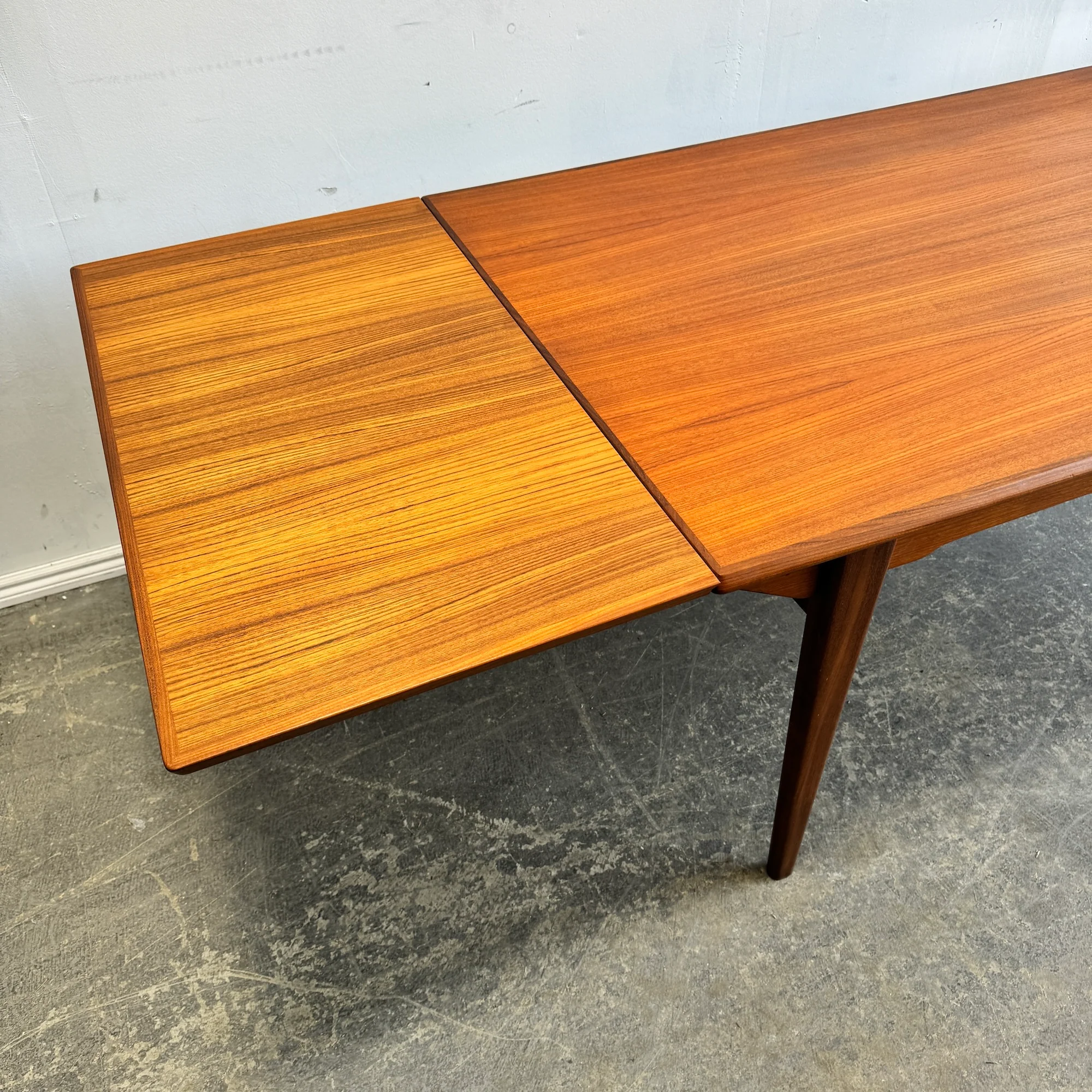 Danish Modern Expandable teak dining table - Image 6
