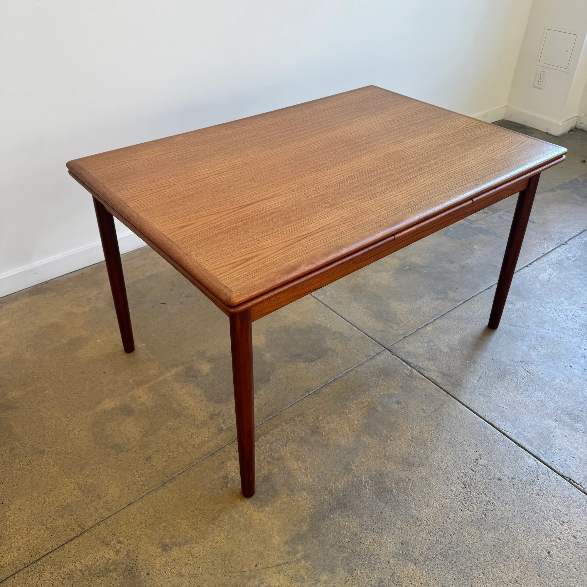 Danish Modern Expandable Teak Dining Table (Refinish) - Image 5