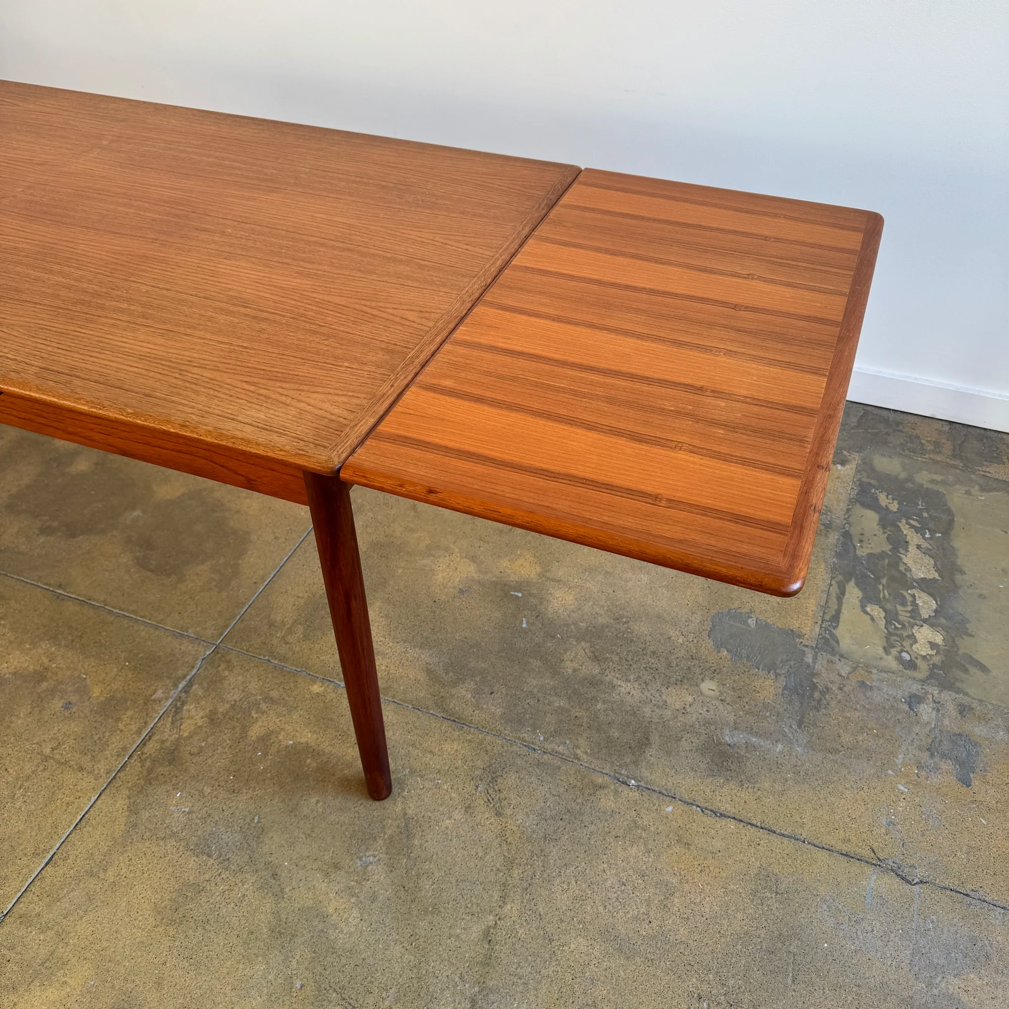 Danish Modern Expandable Teak Dining Table (Refinish) - Image 7