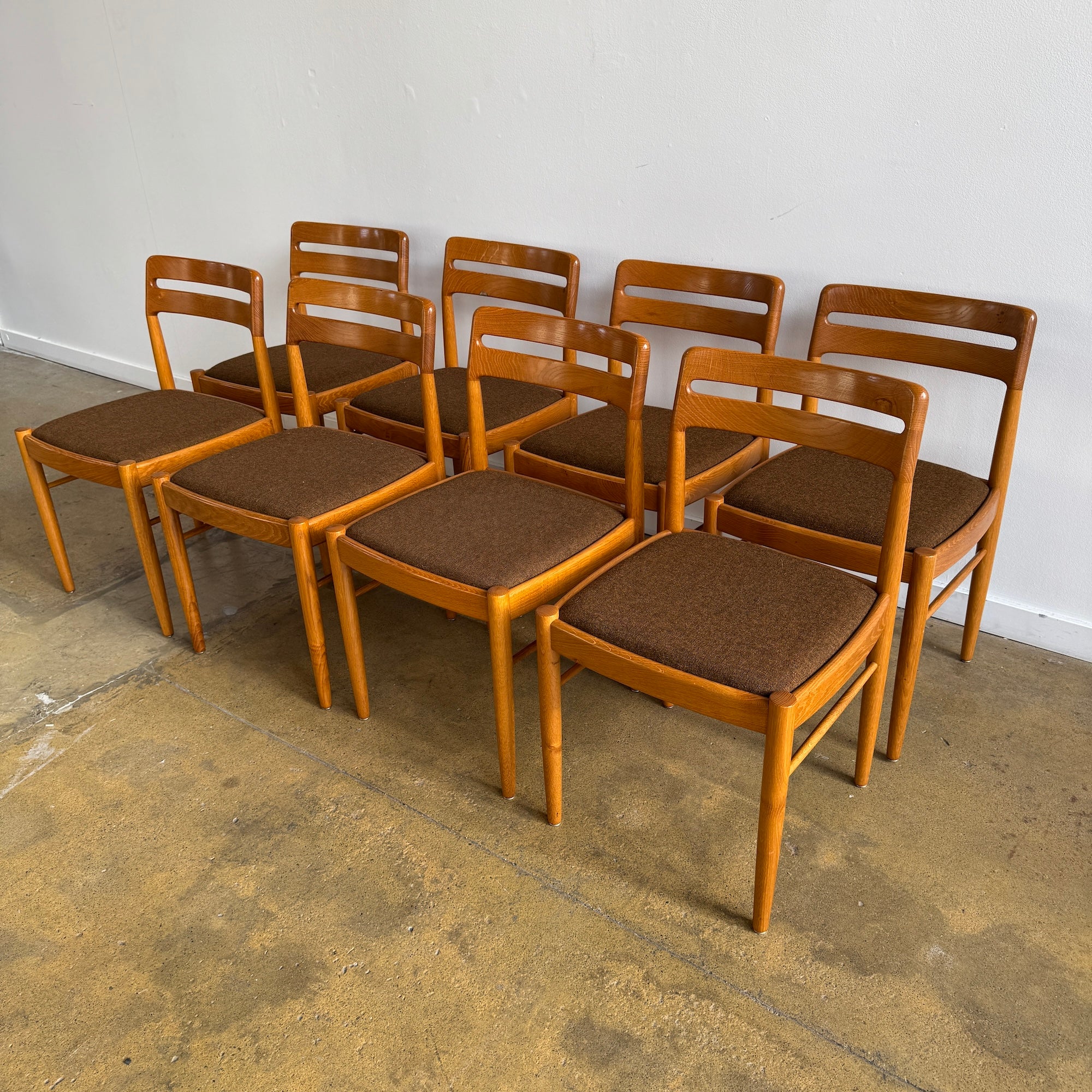 Danish Modern H.W. KLEIN. for Bramin 12 Oak Dining Chairs - Image 5